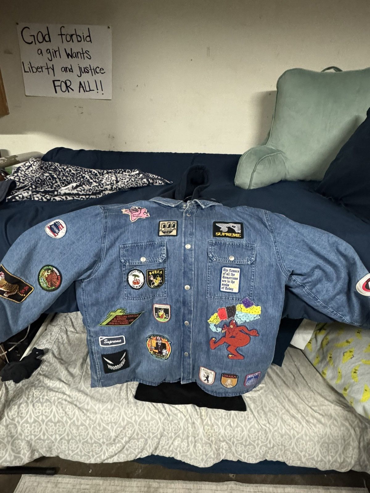 Supreme Supreme patches hooded zip up shirt Size US XL / EU 56 / 4 - 1 Thumbnail