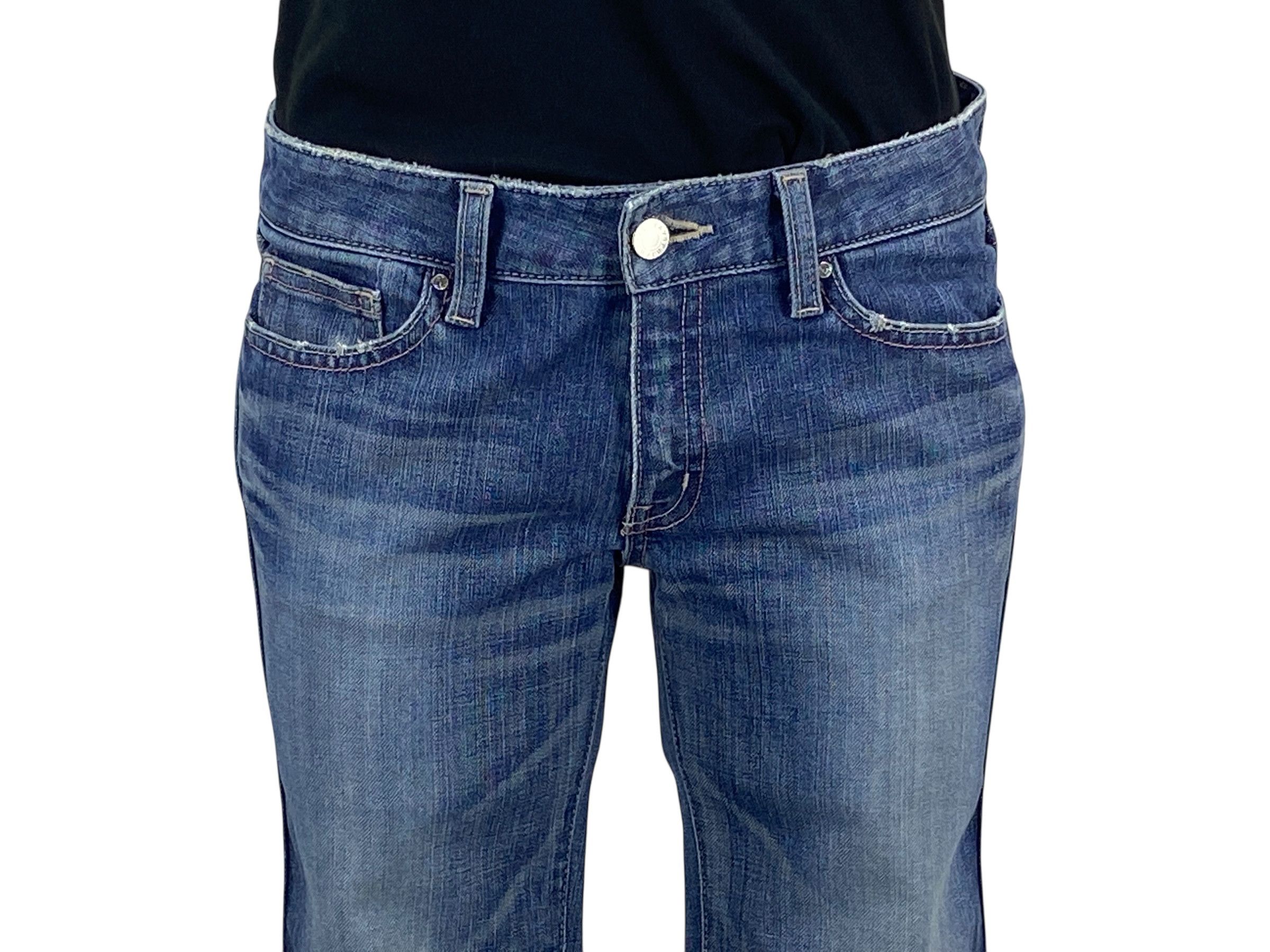 Japanese Brand RU Jeans Low Rise Loose Wide Leg Jeans Size 27" / US 4 / IT 40 - 3 Thumbnail