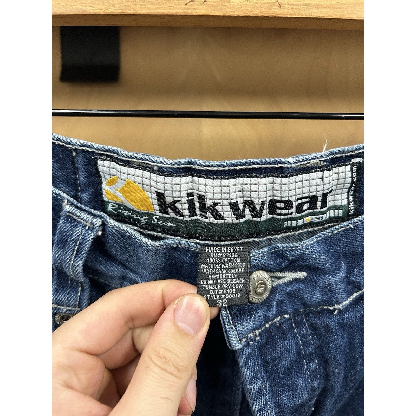 Vintage Y2K Kikwear Rave Jeans Wide Leg Baggy 30x31 Opening 20" Goth Size US 30 / EU 46 - 3 Thumbnail