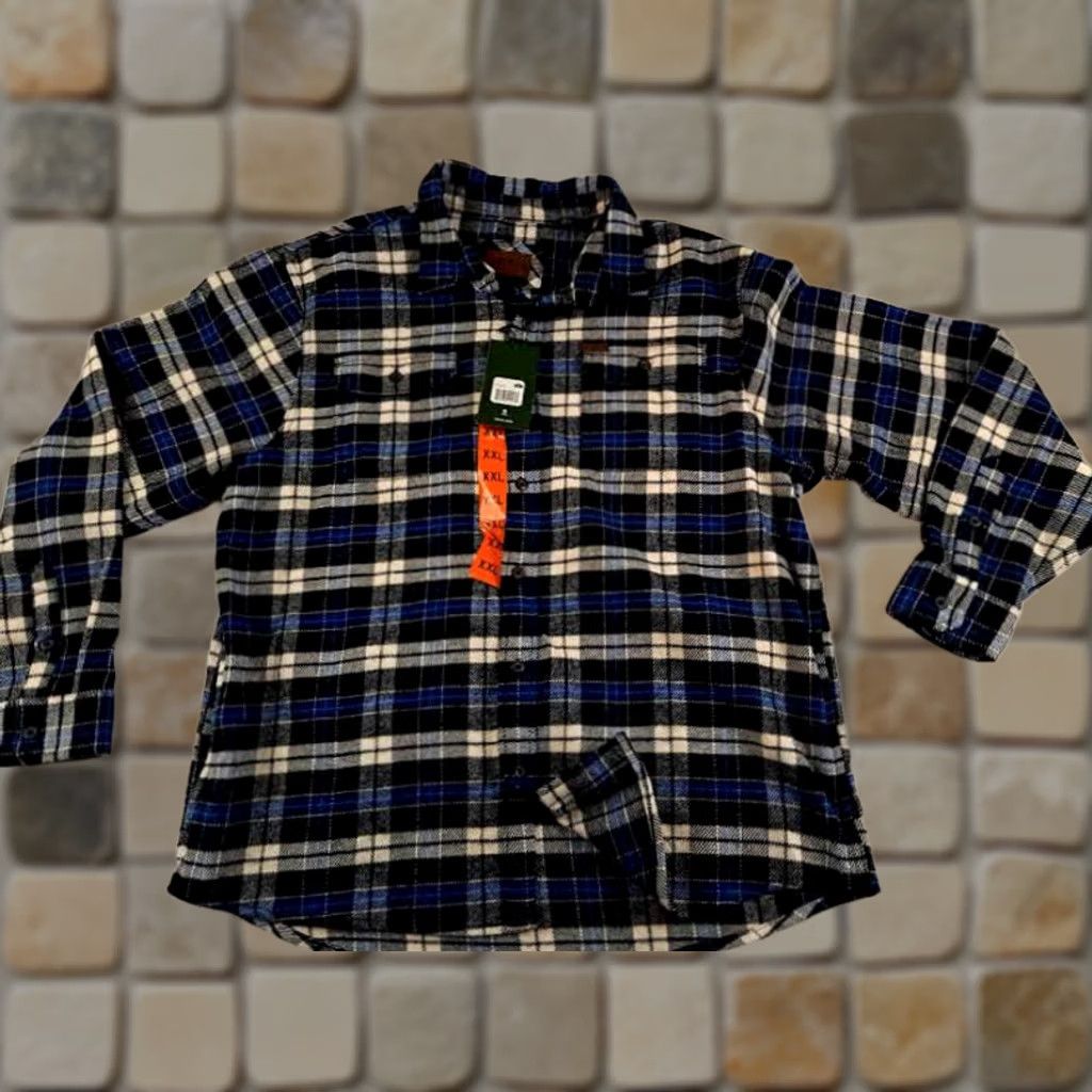 Orvis Vintage Orvis Blue Plaid Cotton Flannel XL Shirt - NWT Size US XXL / EU 58 / 5 - 1 Thumbnail
