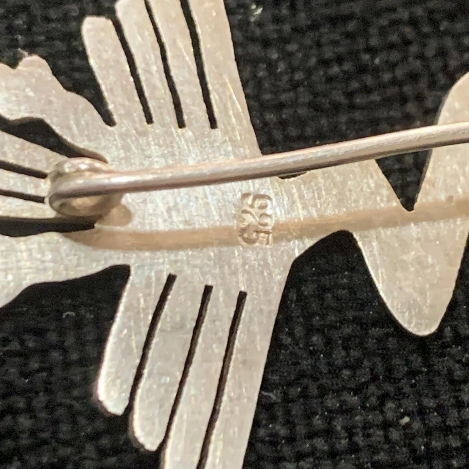 The Unbranded Brand Vintage Nazca Lines Pelican “Alcatraz” Bird 925 Brooch Pin Size ONE SIZE - 7 Thumbnail