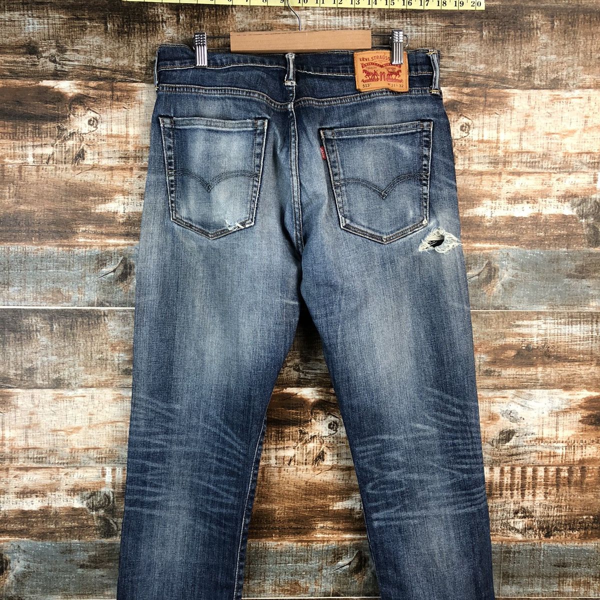 Levi's 513 Levis vintage faded Blue jeans Denim Pants #A2394 Size US 31 - 16 Thumbnail