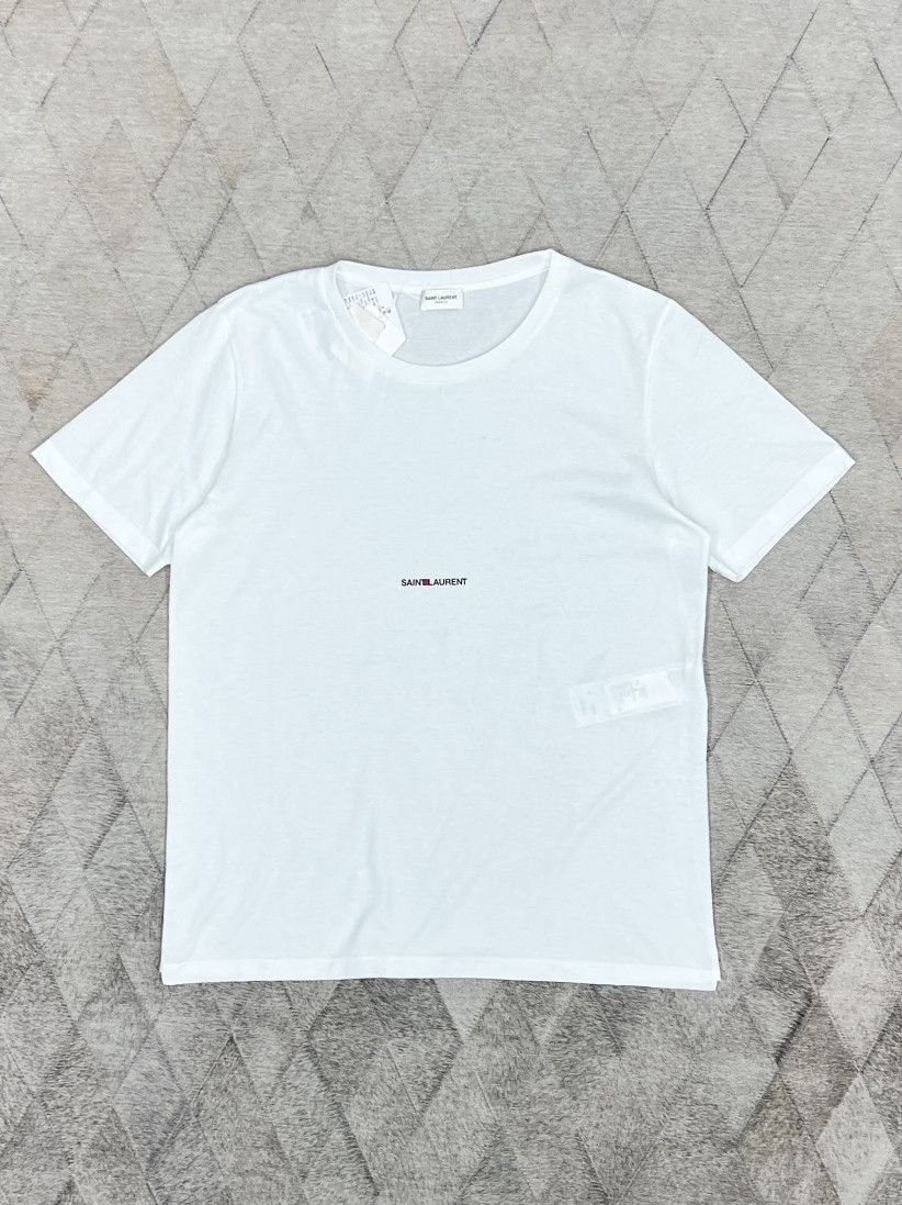 Saint Laurent Paris Saint Laurent Logo T-Shirt White Size S Size US S / EU 44-46 / 1 - 1 Thumbnail