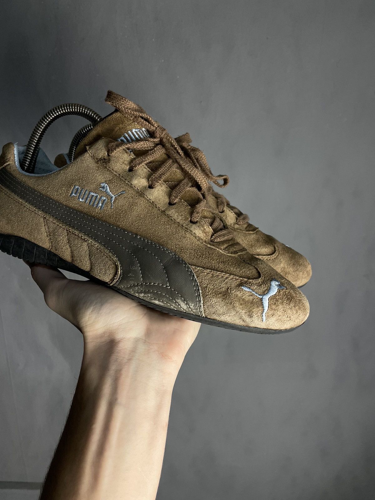 Puma Vintage Puma Speedcat Brown Leather Sneakers Size US 7.5 / EU 40-41 - 3 Thumbnail