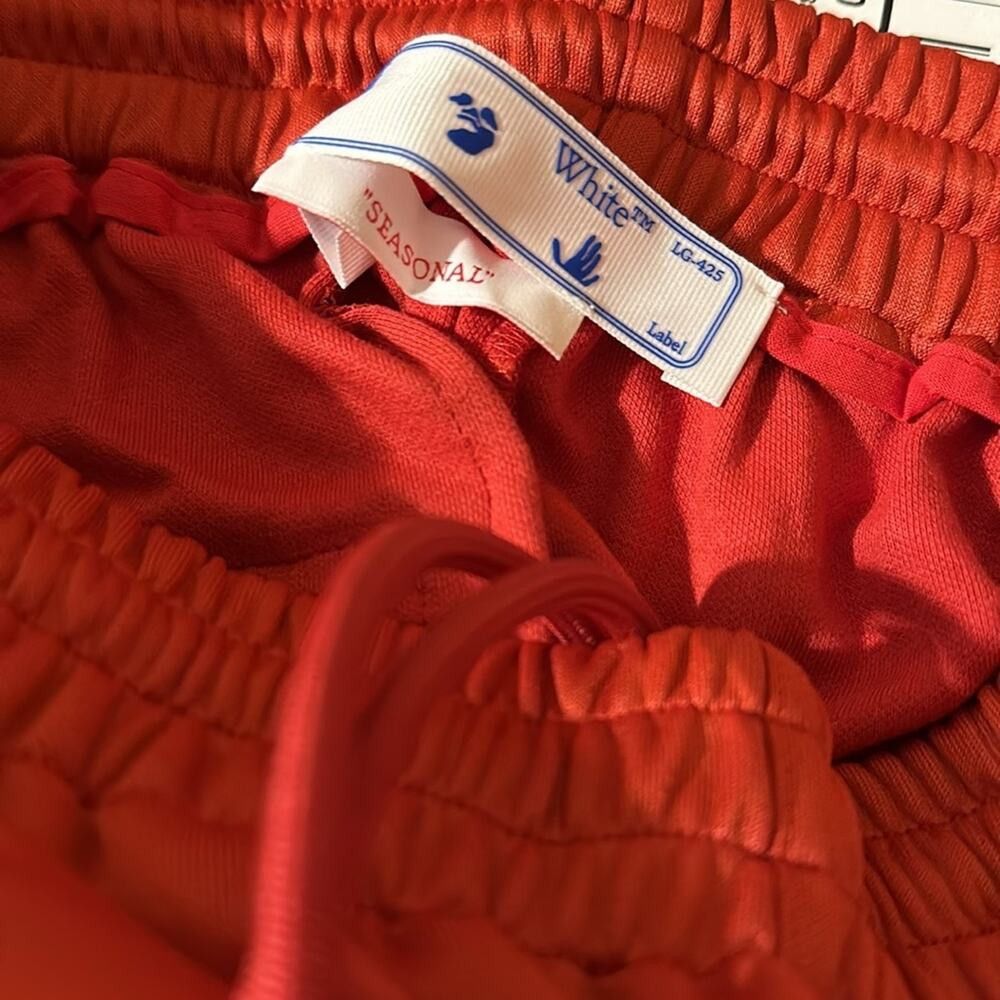 Off-White Off-White Hand Logo Shorts Red M Size US 30 / EU 46 - 11 Thumbnail