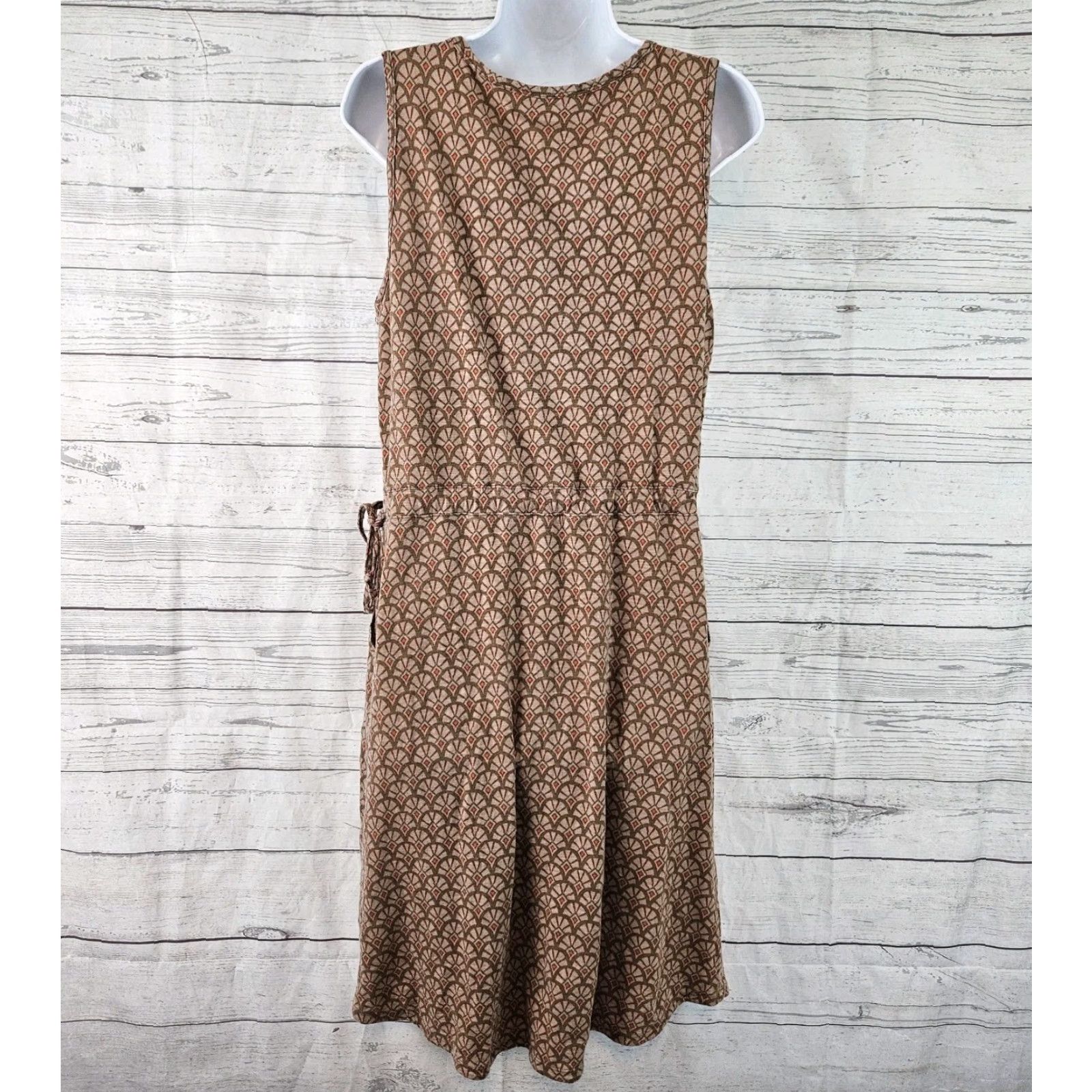 Vintage Duluth Womens Dress Small Brown Sleeveless V-Neck Pockets Cotton Blend Shirt Tank Dress Womens Size S / US 4 / IT 40 - 4 Thumbnail