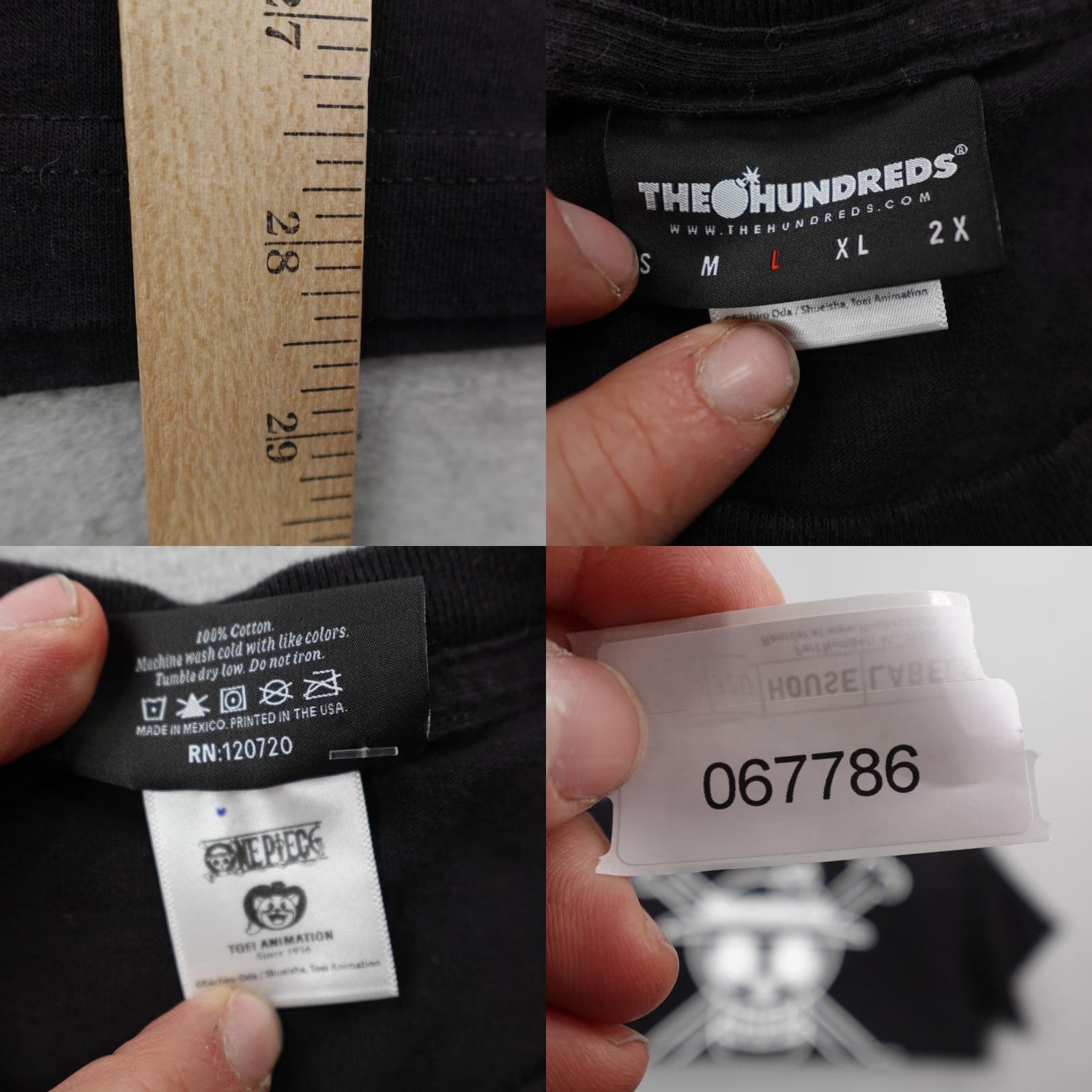 The Hundreds VINTAGE One Piece The Hundreds Shirt Mens Large Black Japanese Anime Luffy Skull Tee Size US L / EU 52-54 / 3 - 8 Thumbnail