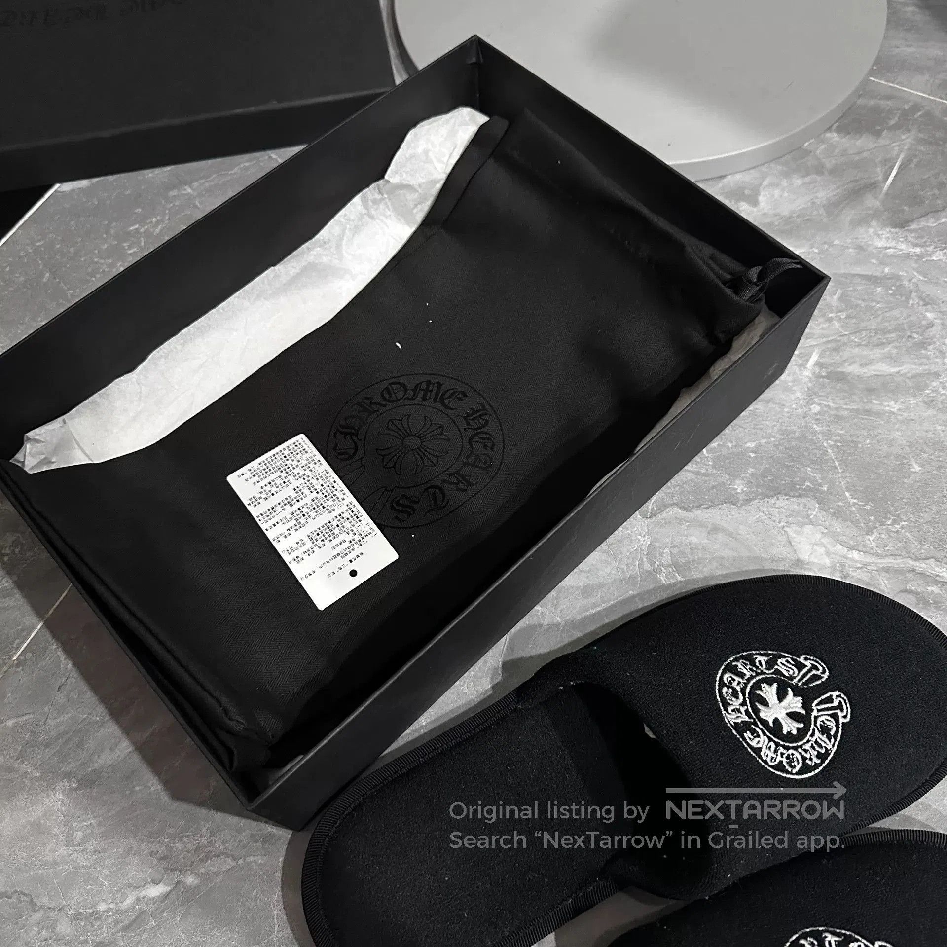 Chrome Hearts Chrome Hearts Black Cotton Hotel Slippers. Size US 9.5 / EU 42-43 - 8 Thumbnail