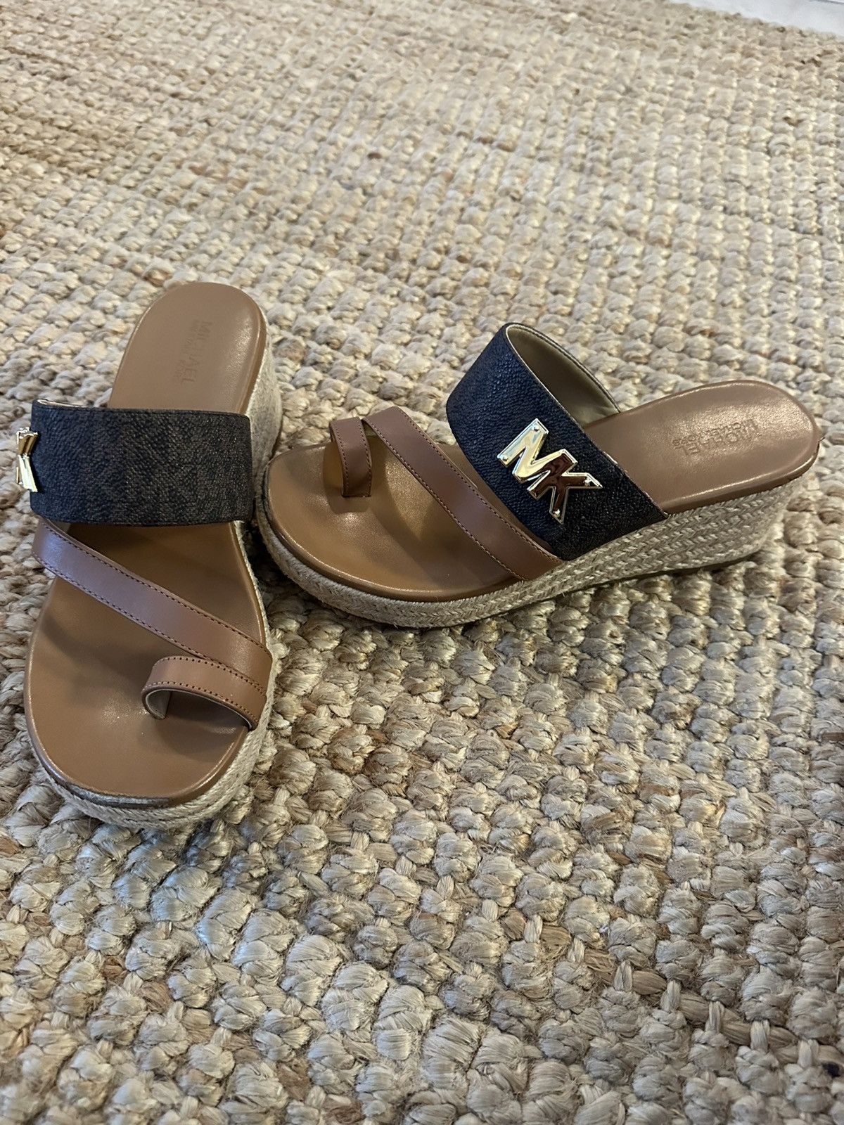 Michael Kors MICHAEL KORS Women's Jilly Espadrille Platform Wedge Sandals Size US 5.5 / IT 35.5 - 4 Thumbnail