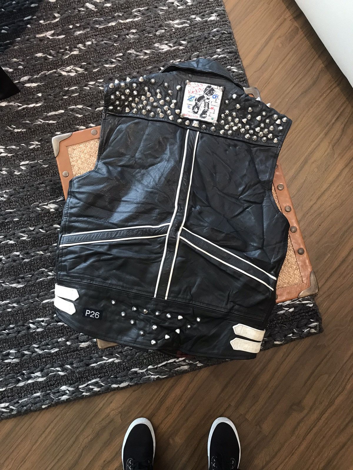 4GSELLER × Vintage JIMSINN LEATHER & PUNK/METAL VEST JACKET Size US XL / EU 56 / 4 - 2 Thumbnail