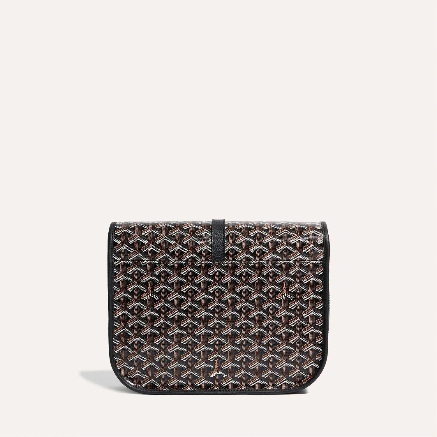 GOYARD BAG CROSSBODY MONOGRAM LEATHER SAINT LOGO BLACK