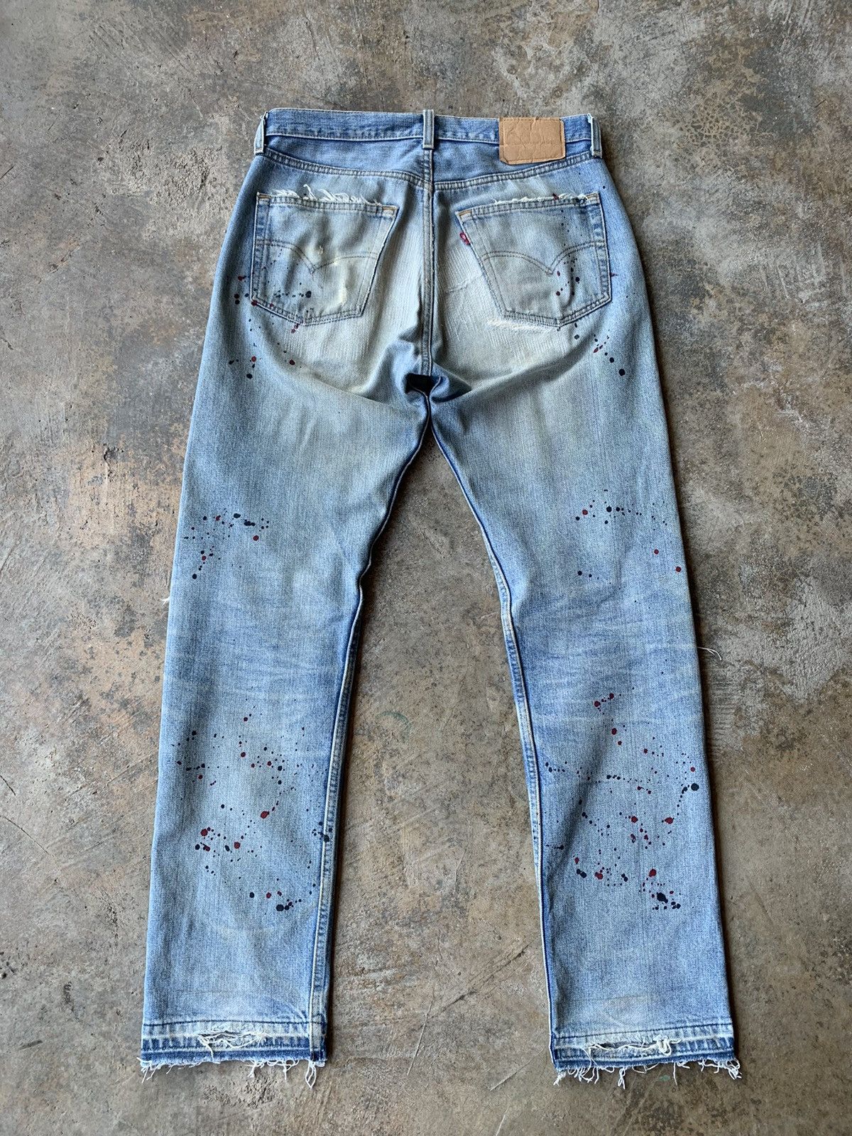 Levi's Vintage Levi’s 501 Ripped Paint Splatter jeans Size US 32 / EU 48 - 3 Thumbnail
