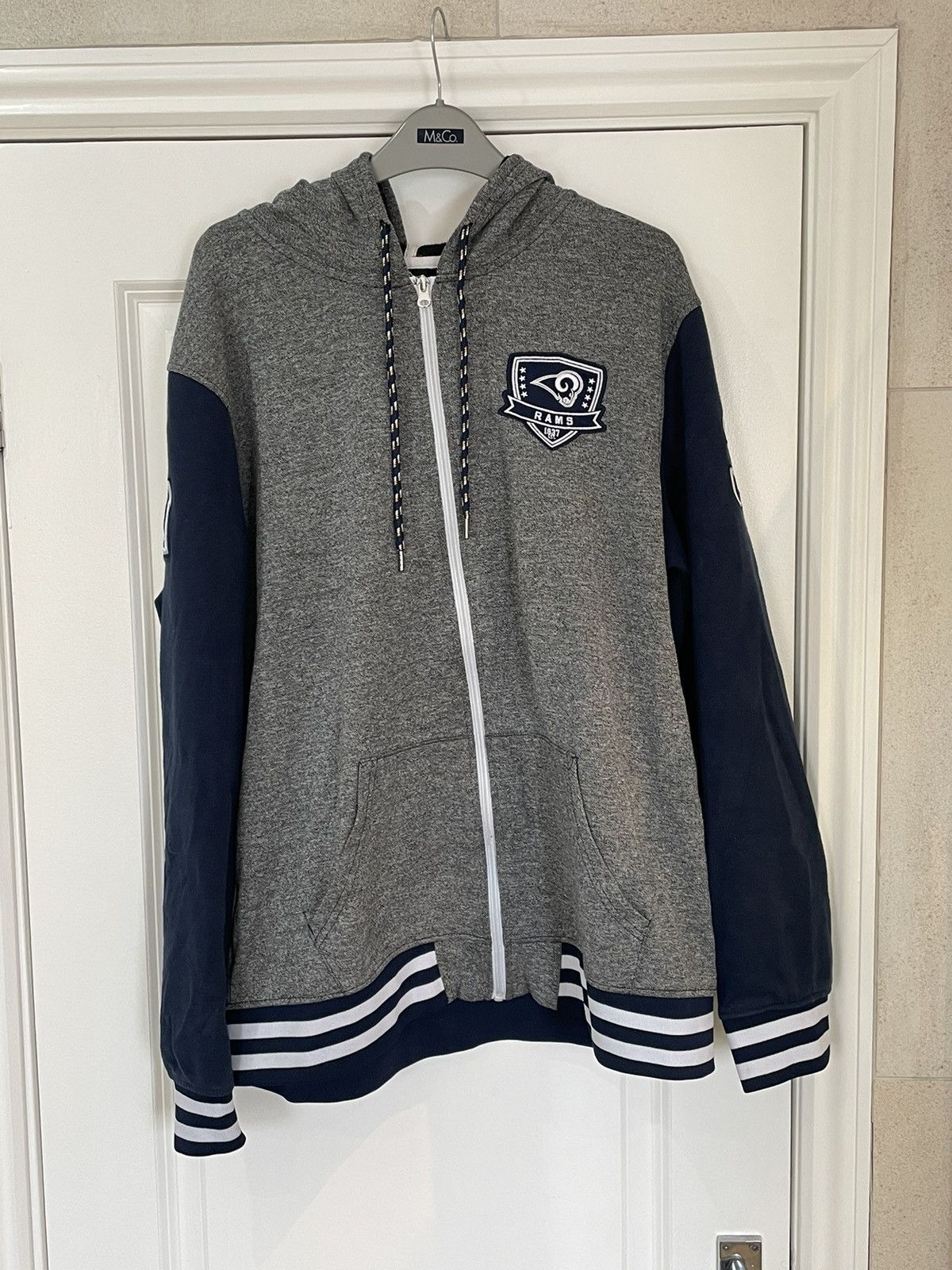 NFL × Vintage Vintage NFL Los Angeles Rams Zip Hoodie Size US XL / EU 56 / 4 - 1 Thumbnail