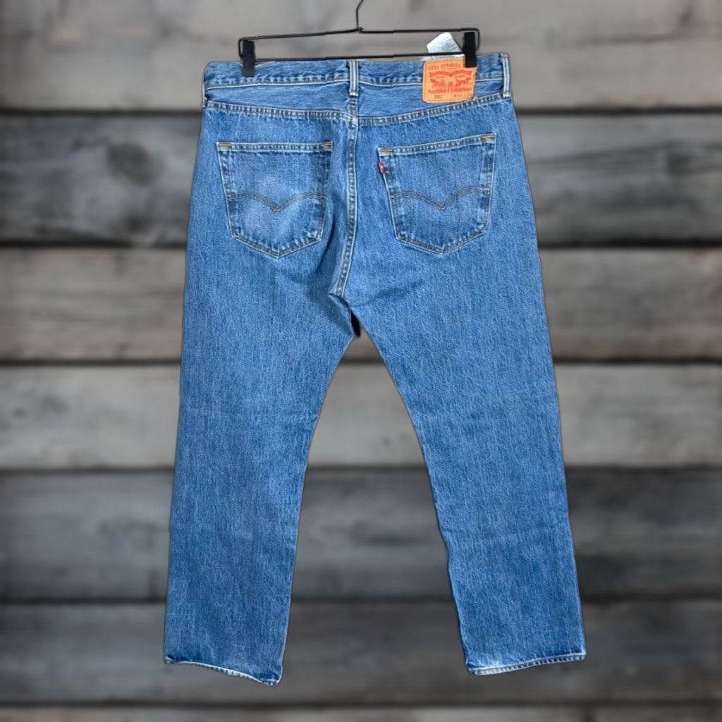 Levi's Levi's 501 XX Jeans Mens 36 x 30 Blue Denim Stonewash Button Fly Straight Regular Mens Size US 36 / EU 52 - 1 Thumbnail