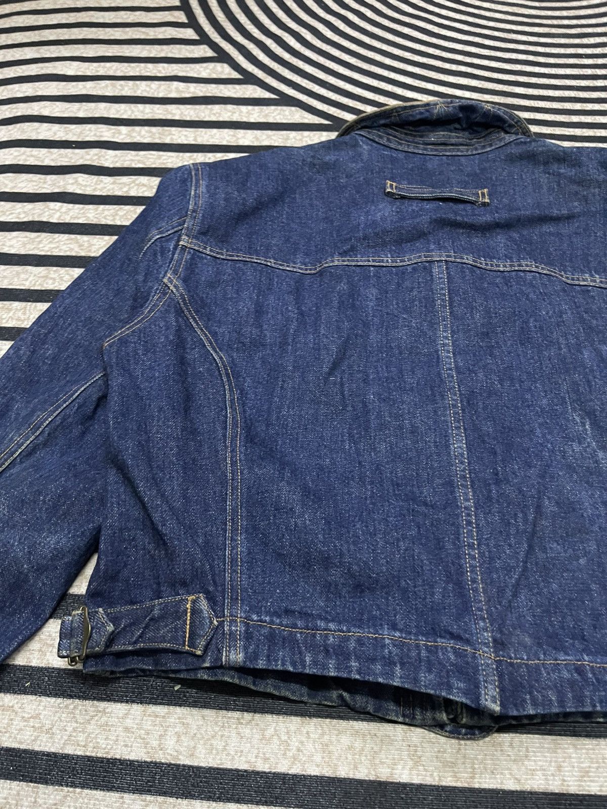 PPFM 90s PEYTON PLACE FOR MEN (PPFM) DENIM LEATHER BIKER JACKET Size US S / EU 44-46 / 1 - 15 Thumbnail