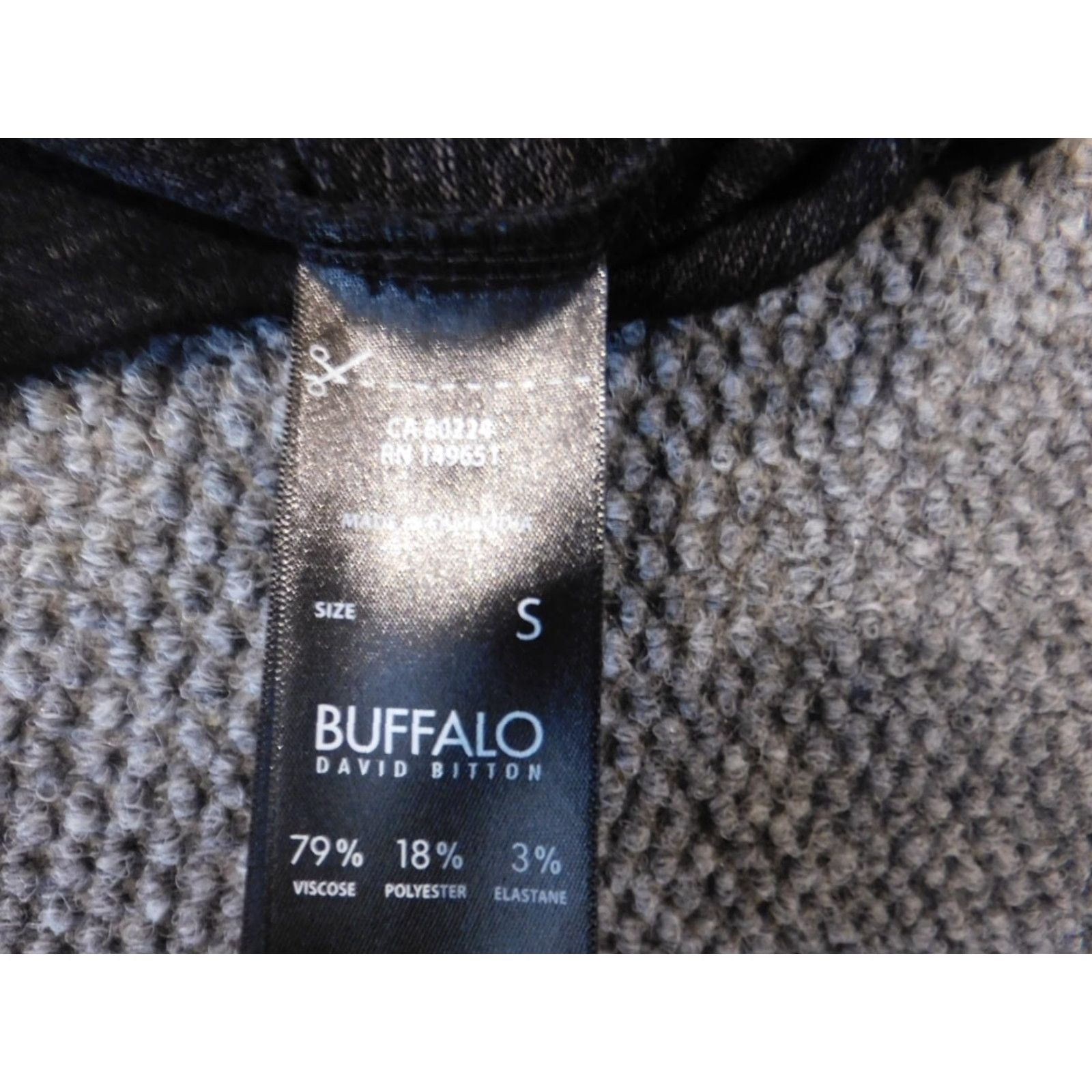 Buffalo David Bitton Buffalo Womens Sweater S Black Pullover Crewneck Knit Raglan Sleeve Long Sleeve Stretch Logo Classic Size S / US 4 / IT 40 - 7 Thumbnail