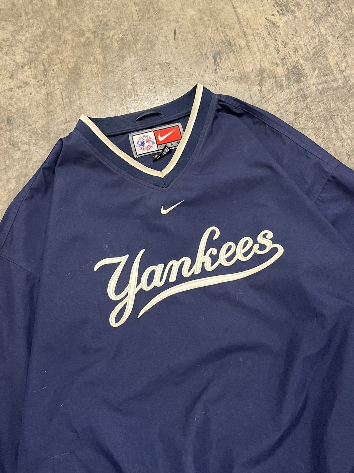 Vintage NY Yankees vintage Nike center swoosh pull over rare sports Size US XXL / EU 58 / 5 - 4 Thumbnail
