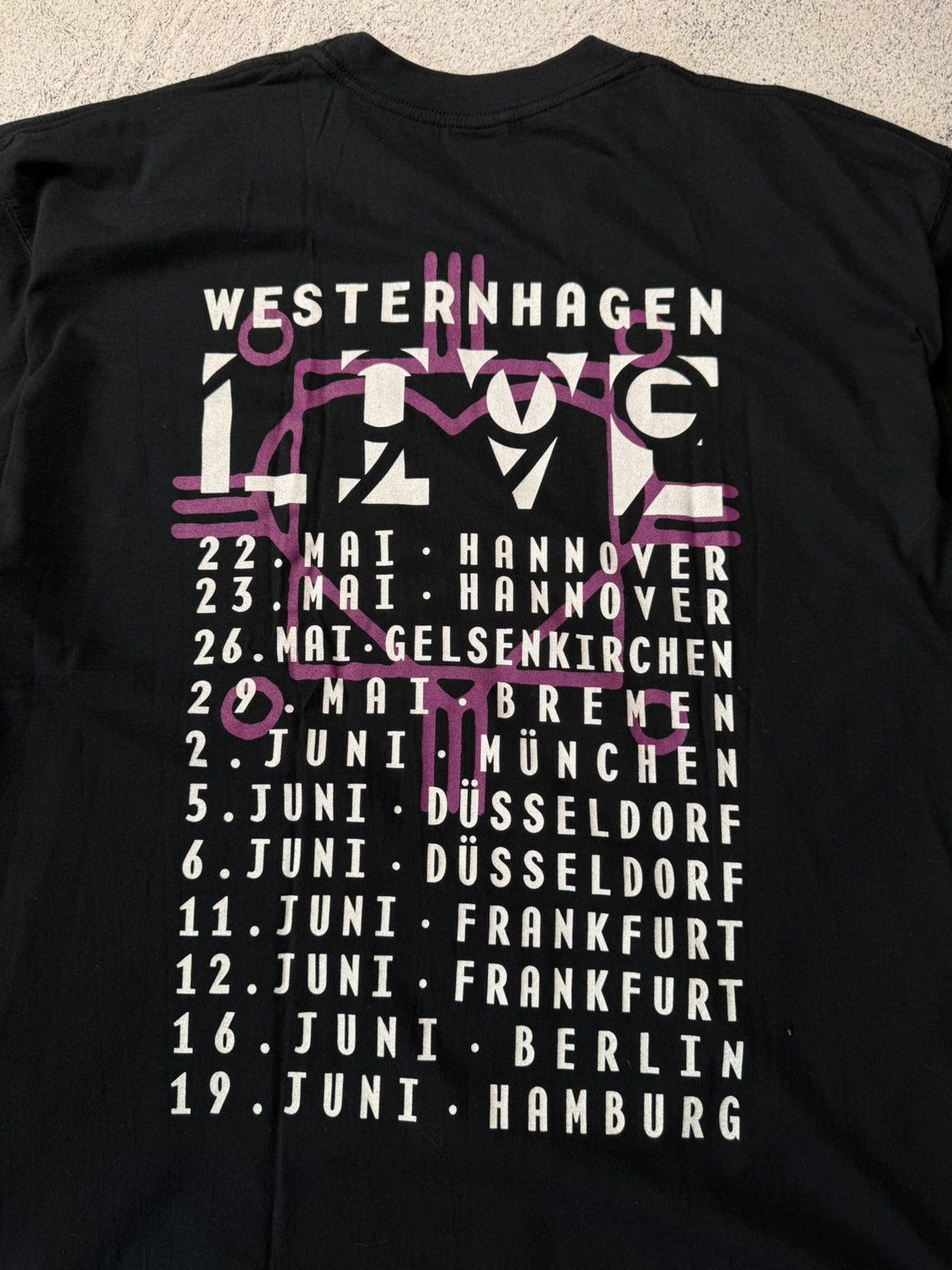 Band Tees Vintage Westernhagen Live Graphic T-Shirt Black Size XL Size US XL / EU 56 / 4 - 16 Thumbnail