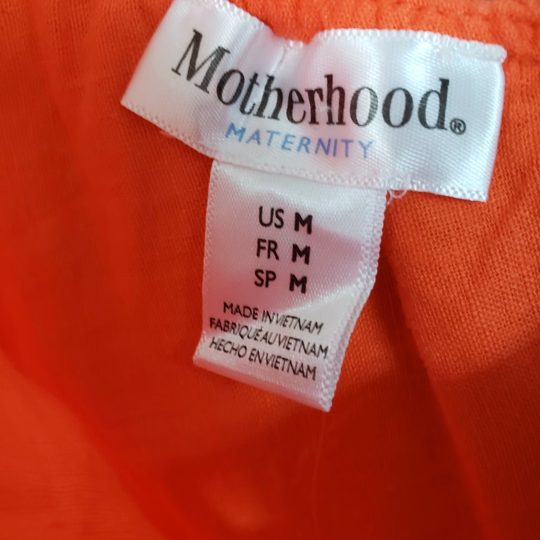 Vintage Motherhood Maternity Blouse Shirt Womens Top M Medium Orange Linen Tassels Solid Size M / US 6-8 / IT 42-44 - 4 Thumbnail