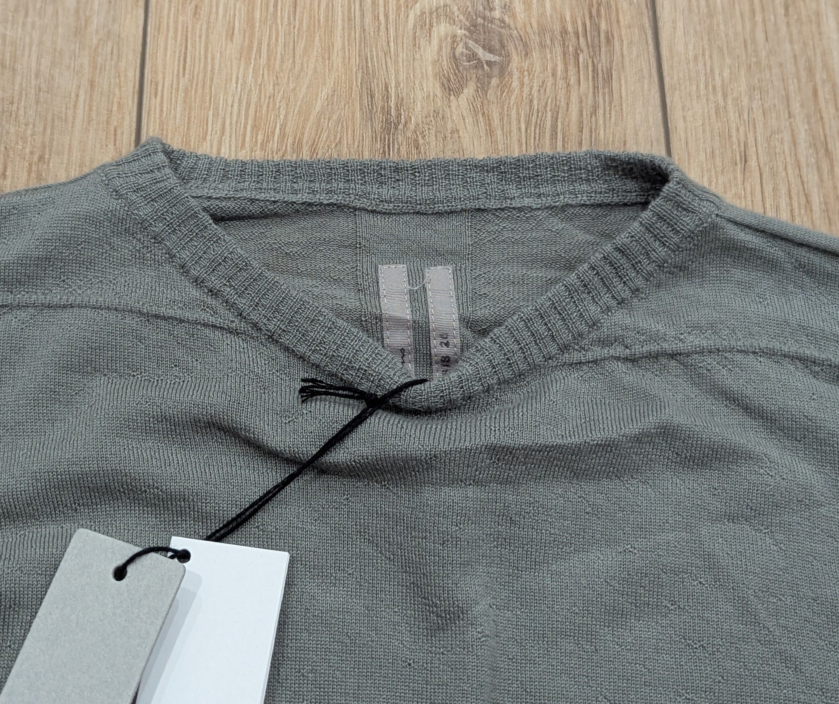 Rick Owens Rick Owens Cropped Cashmere Sweater Celadon Green Medium Size US M / EU 48-50 / 2 - 2 Thumbnail