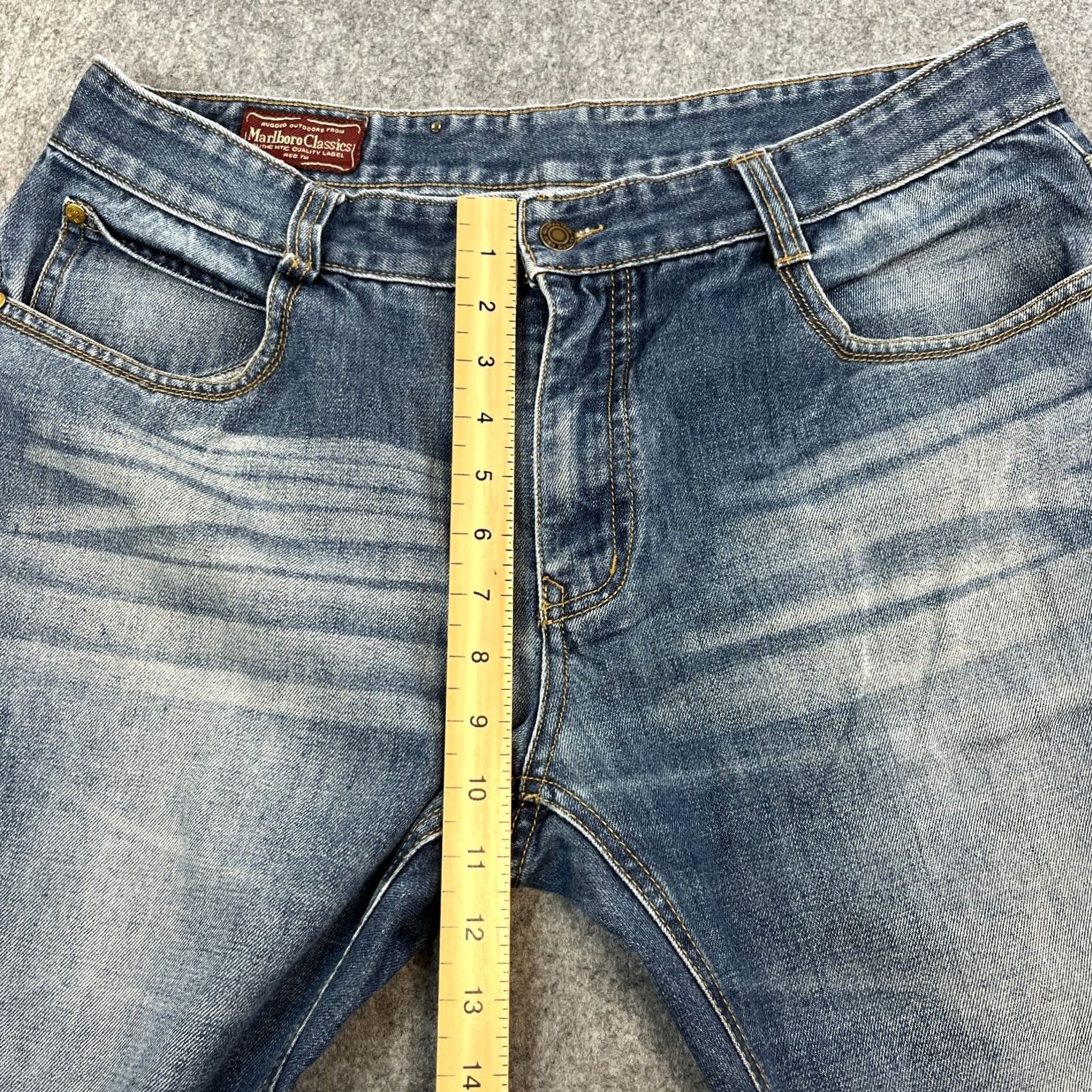 Marlboro Marlboro Classics Jeans Mens Baggy Straight 36 32 Blue VTG Denim 5-Pocket Relaxed Mid Rise Regular Waist 36 Mens Jeans Size US 36 / EU 52 - 5 Thumbnail