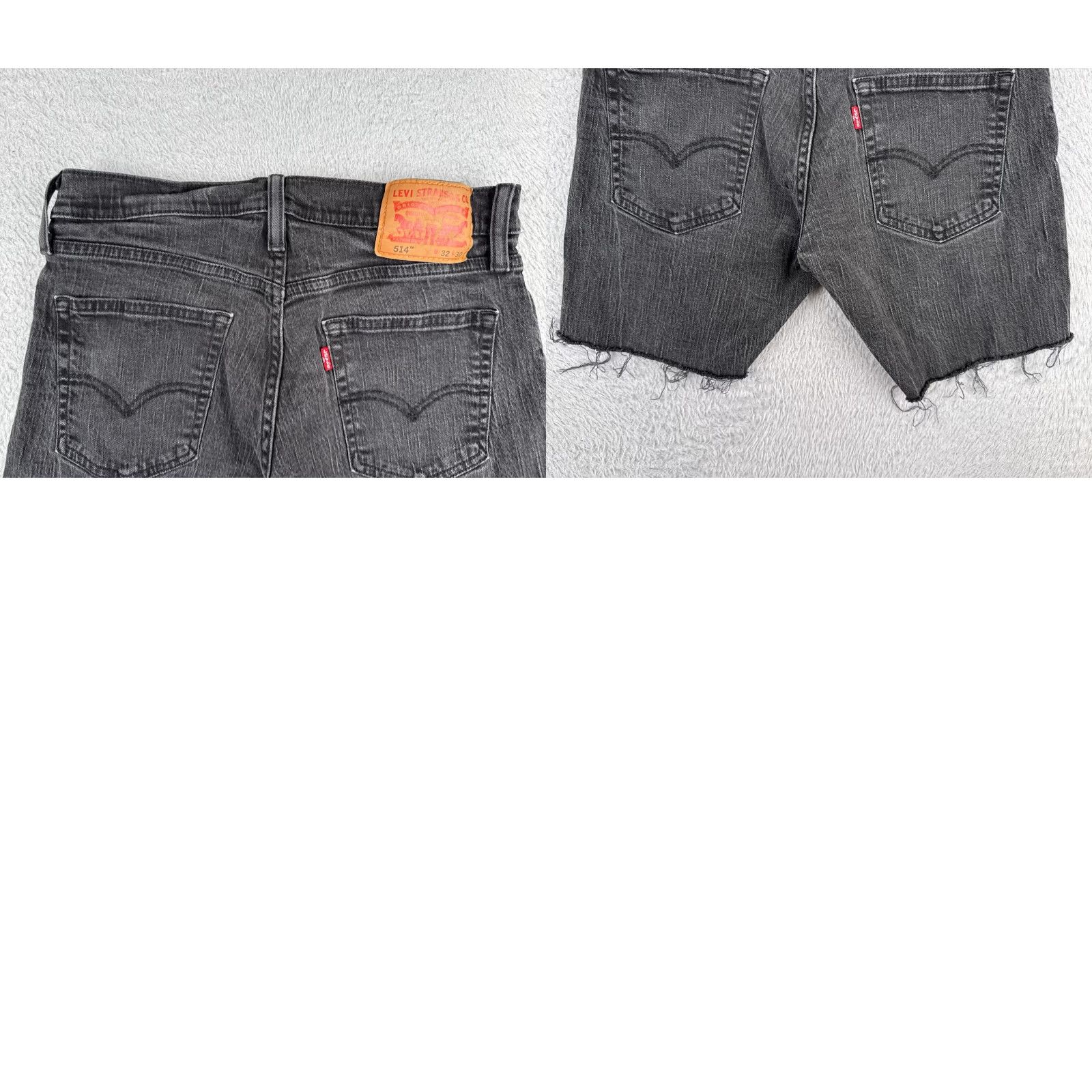 Levi's Levi's Women Black Cut-Off Shorts 32 Denim Cotton Blend Zip Fly 514 Dark Wash 7 Inseam Regular Rise 8.5-10.5 In Pockets 5-Pocket Design Vintage No Size 24" / US 00 / IT 34 - 10 Thumbnail