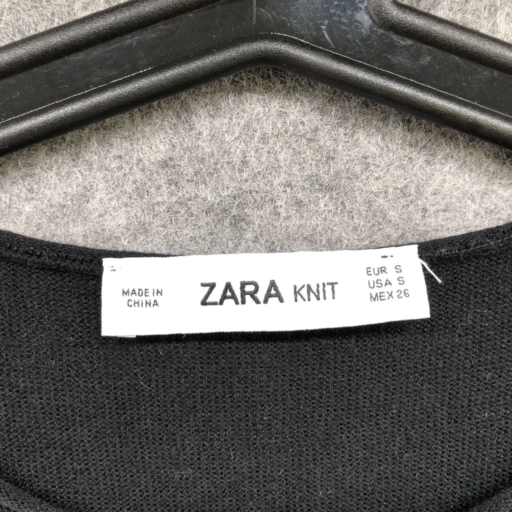 Zara Zara Crewneck Short Sleeve Top Womens Small Black Lightweight Knit Cotton Blend Casual T-Shirt Size S / US 4 / IT 40 - 5 Thumbnail