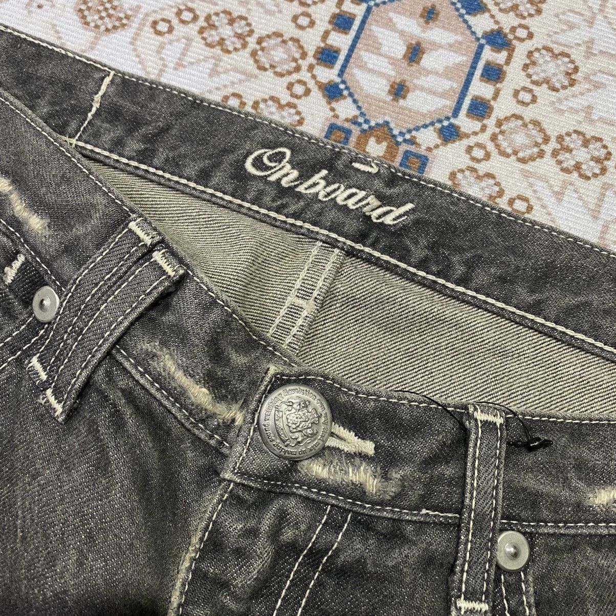 If Six Was Nine × Le Grande Bleu (L.G.B.) 2000s Y2K On Board Beautiful Fade Jeans Size US 30 / EU 46 - 7 Thumbnail