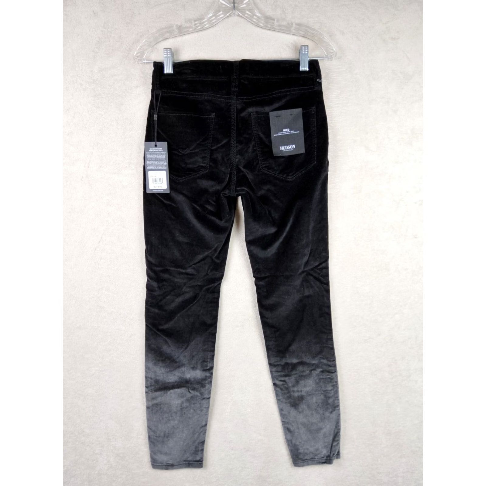 Hudson Hudson Women's Jeans Pants Skinny Velvet Black Ombre 26 Regular Size 26 NYC 90s Womens Size 26" / US 2 / IT 38 - 3 Thumbnail