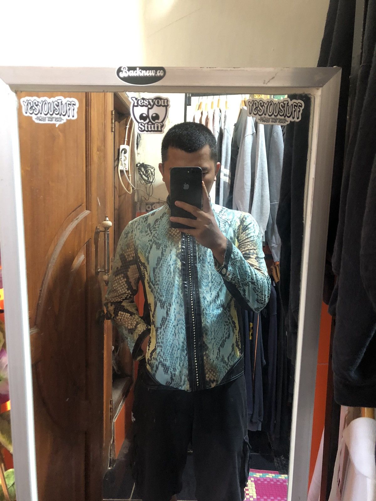 Japanese Brand Snake Print Jacket By Target LGB Style Size US S / EU 44-46 / 1 - 6 Thumbnail
