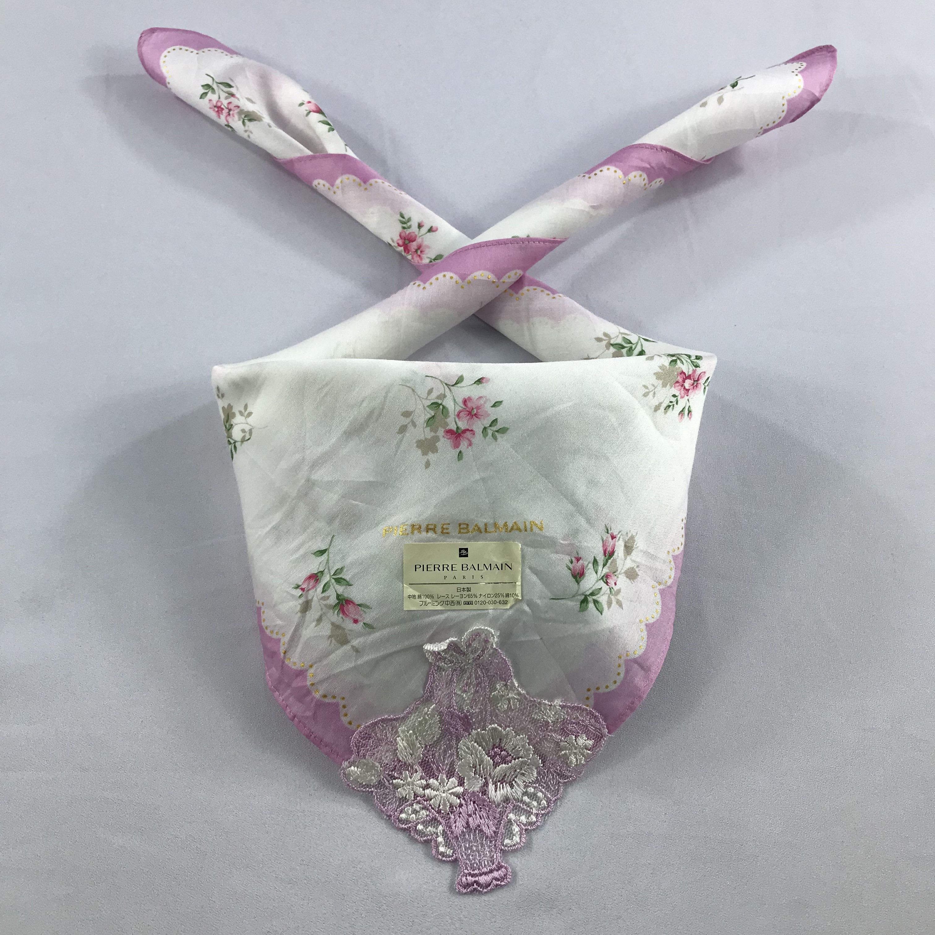 Pierre Balmain × Vintage Pierre Balmain Bandana / Handkerchief / Neckerchief - S2667 Size ONE SIZE - 3 Thumbnail