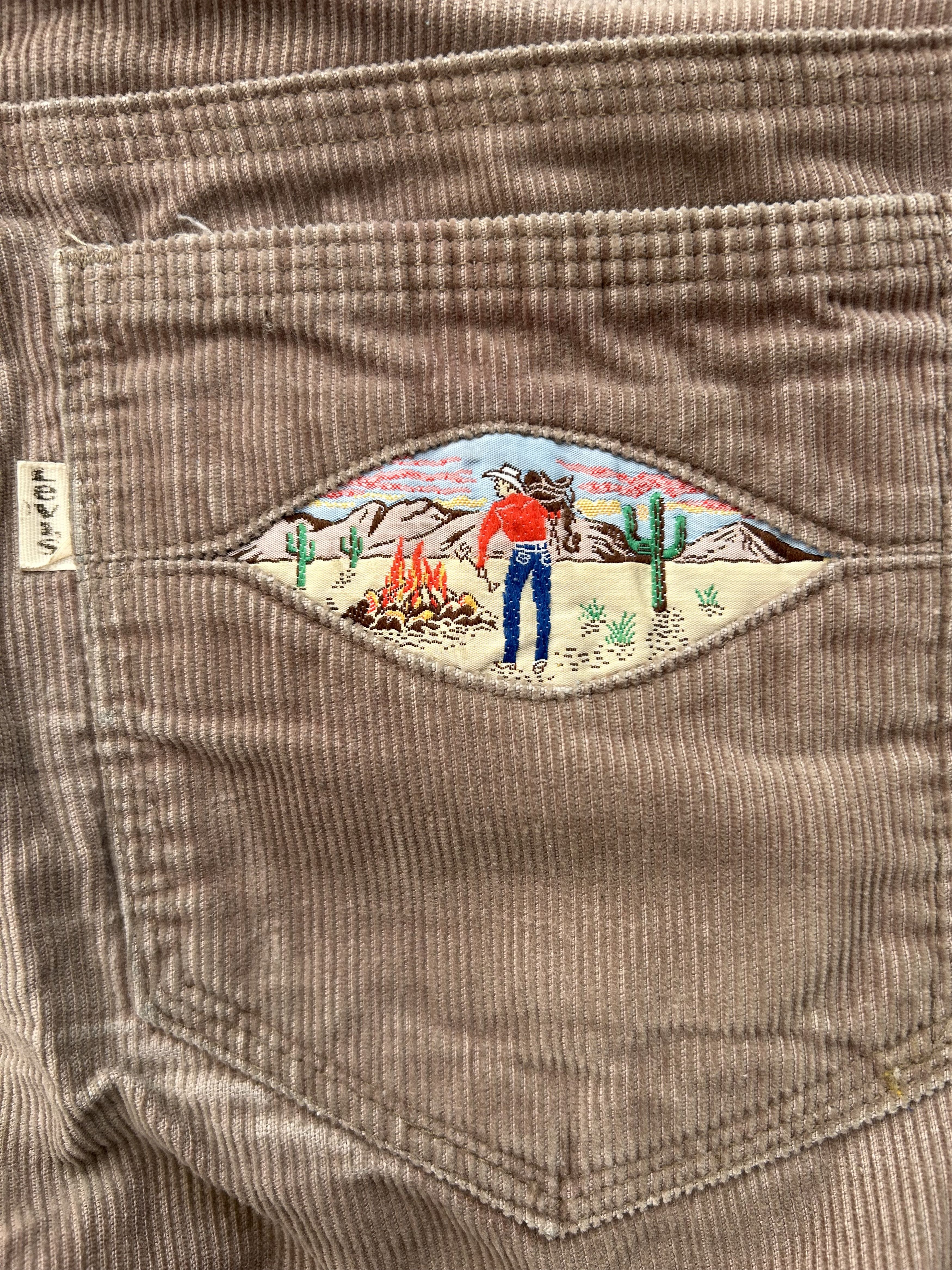 Levi's Levi’s Corduroy Cowboy Embroidery Pants TALON 42 70–80s Rare Size US 38 / EU 54 - 15 Thumbnail