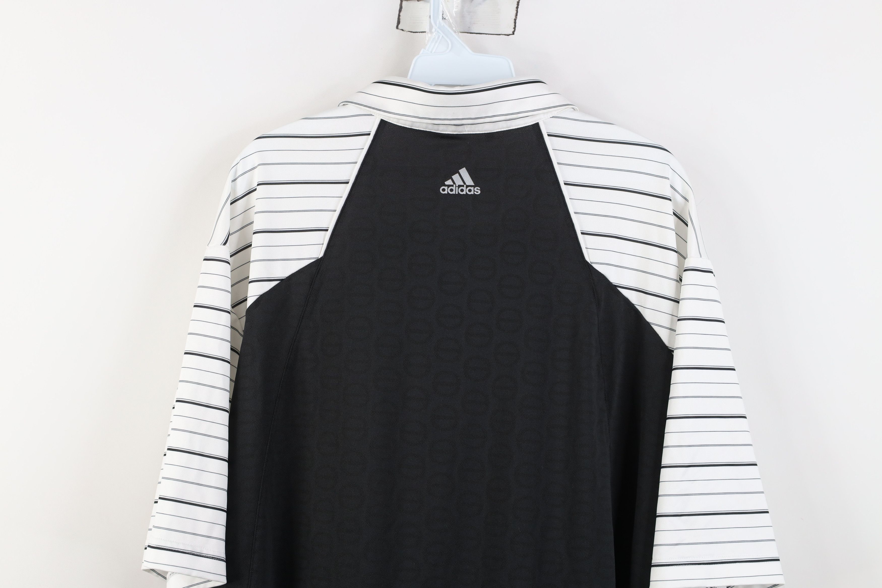 Adidas Vintage Adidas Golf Club Striped Vented Golfing Polo Shirt Size US XXL / EU 58 / 5 - 13 Thumbnail