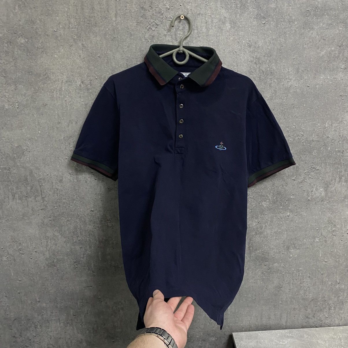 Vivienne Westwood Vivienne Westwood Polo T-Shirt Vintage Small Orb Logo Luxury Size US L / EU 52-54 / 3 - 2 Thumbnail