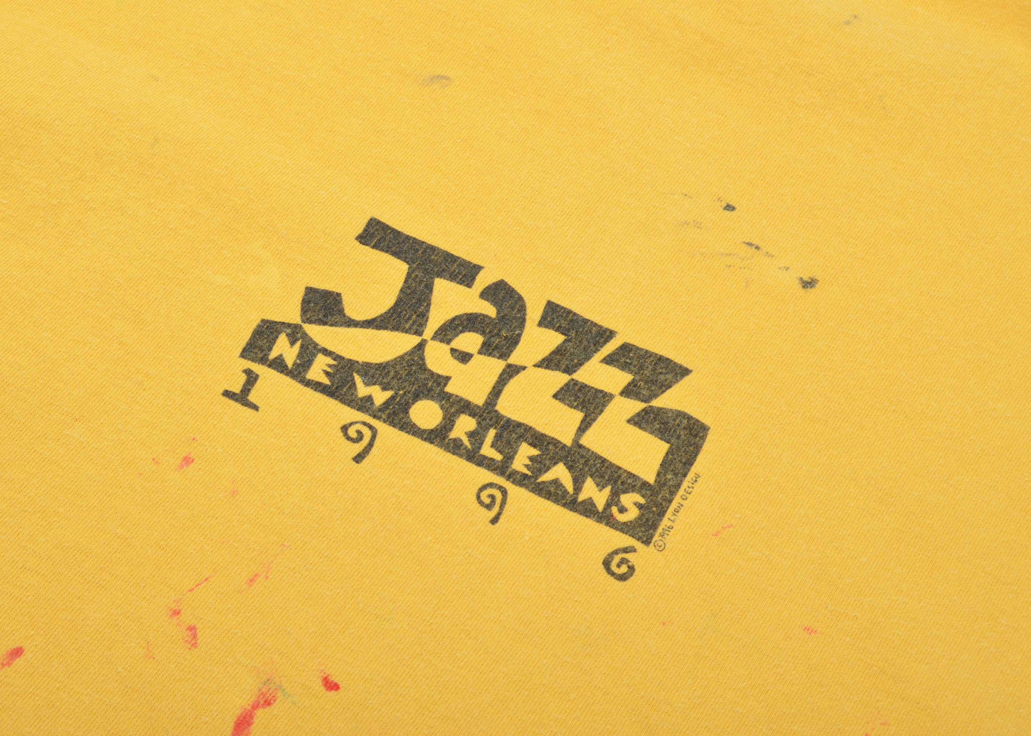 Vintage Lyon Design 1995 Jazz New Orleans Graphic Art Music Tee Size US L / EU 52-54 / 3 - 8 Thumbnail