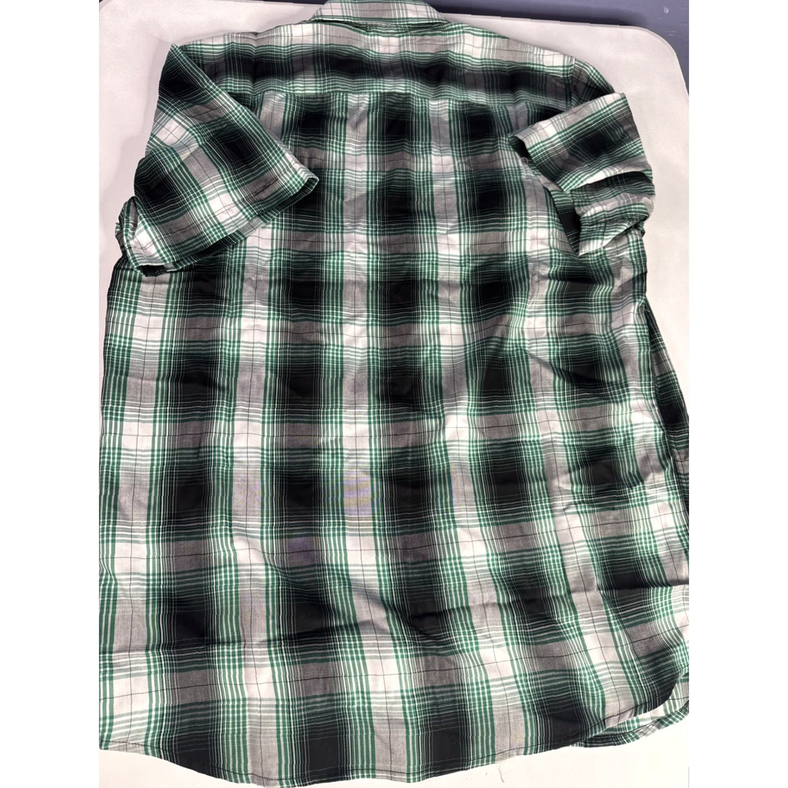 CO Dixxon Flannel Co “The Killarney” Bamboo Plaid Party Shirt Sz L Short Sleeve Shirt Men Green Flannel Plaid Bamboo Party Shirt L Mens Size US L / EU 52-54 / 3 - 6 Thumbnail