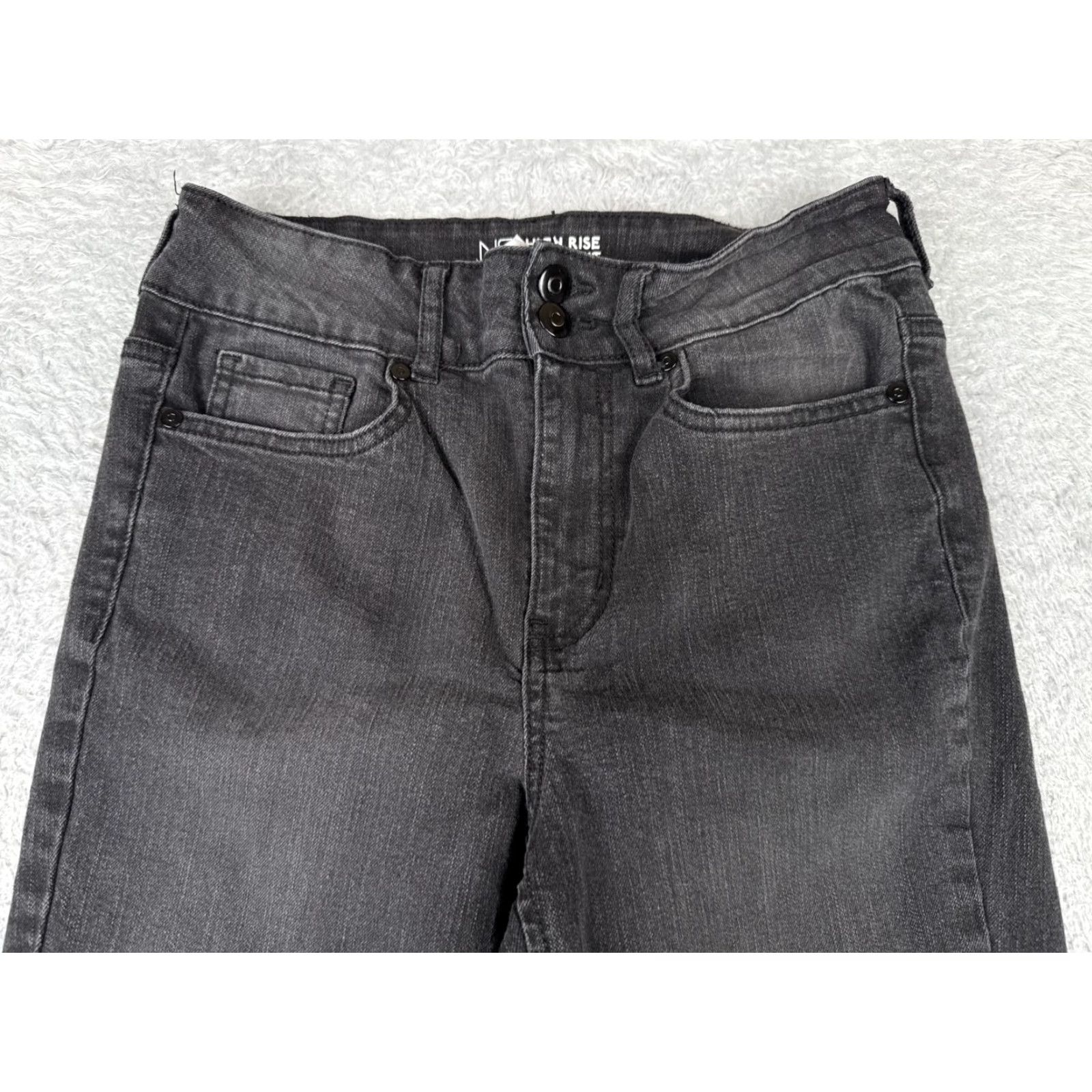 Vintage No Boundaries Jeans Juniors 7 Black Denim Bootcut Mid Rise Cotton Blend 26x31 Size 28" / US 6 / IT 42 - 4 Thumbnail