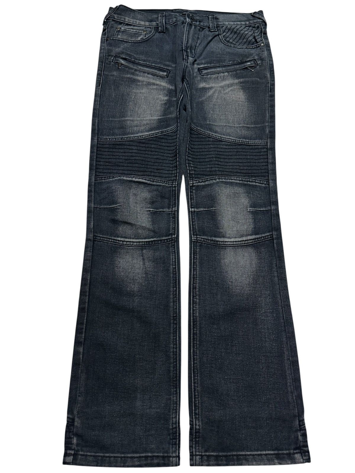 Japanese Brand 💥SLIM STRAIGHT BALMAIN INSPIRED BIKER DENIM JEAN BY JAPANESE Size US 31 - 1 Thumbnail