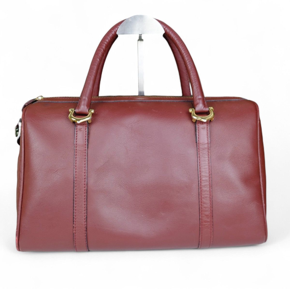 Cartier Vintage CARTIER 1980s Boston Bag Leather Bordeaux Size ONE SIZE - 1 Thumbnail