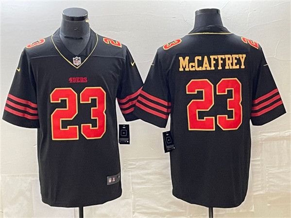 Custom Men 49ers #23 Christian McCaffrey Black 2023 Jersey | Grailed