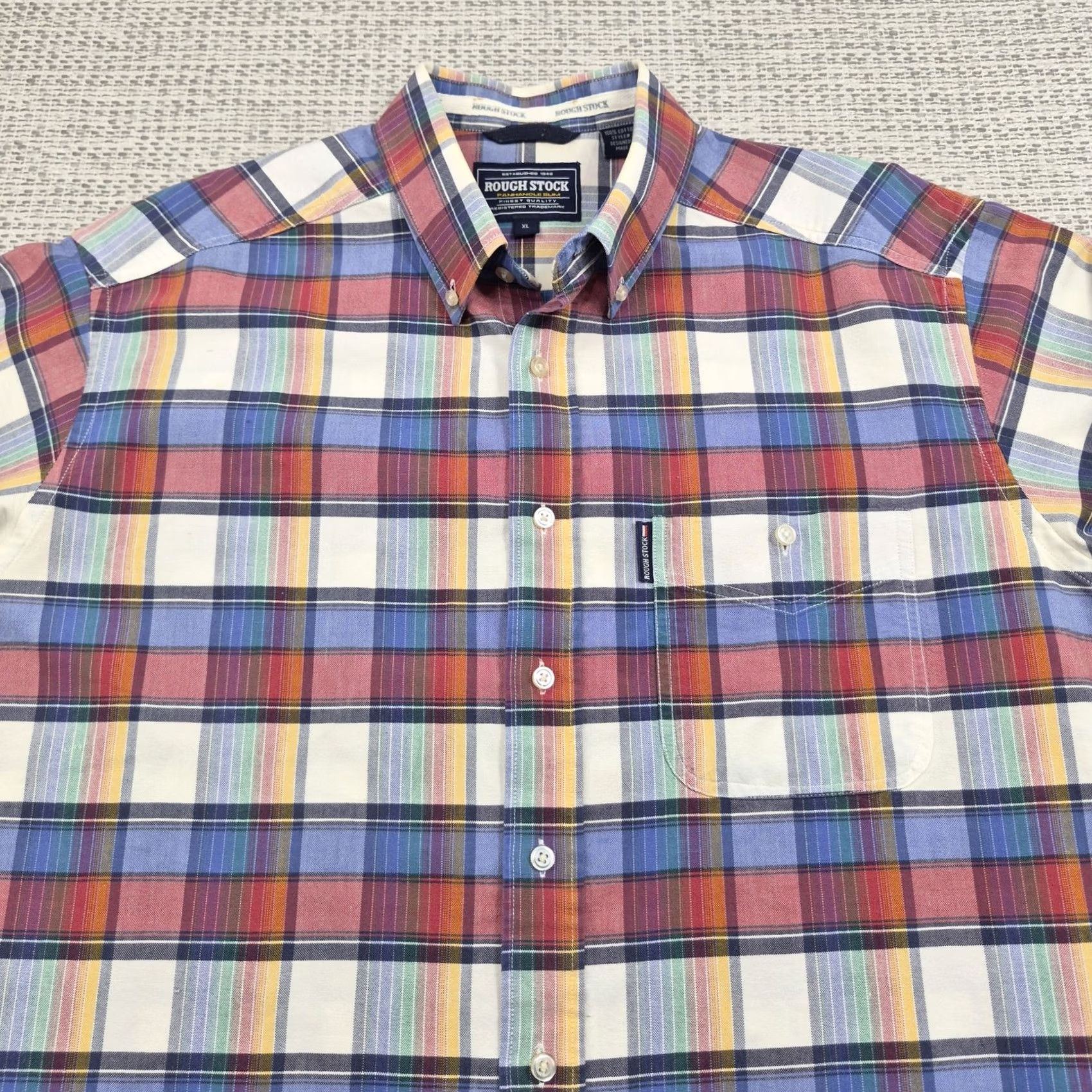 Vintage Rough Stock Panhandle Slim Button Up Western Shirt Mens XL Plaid Long Sleeve Size US XL / EU 56 / 4 - 4 Thumbnail