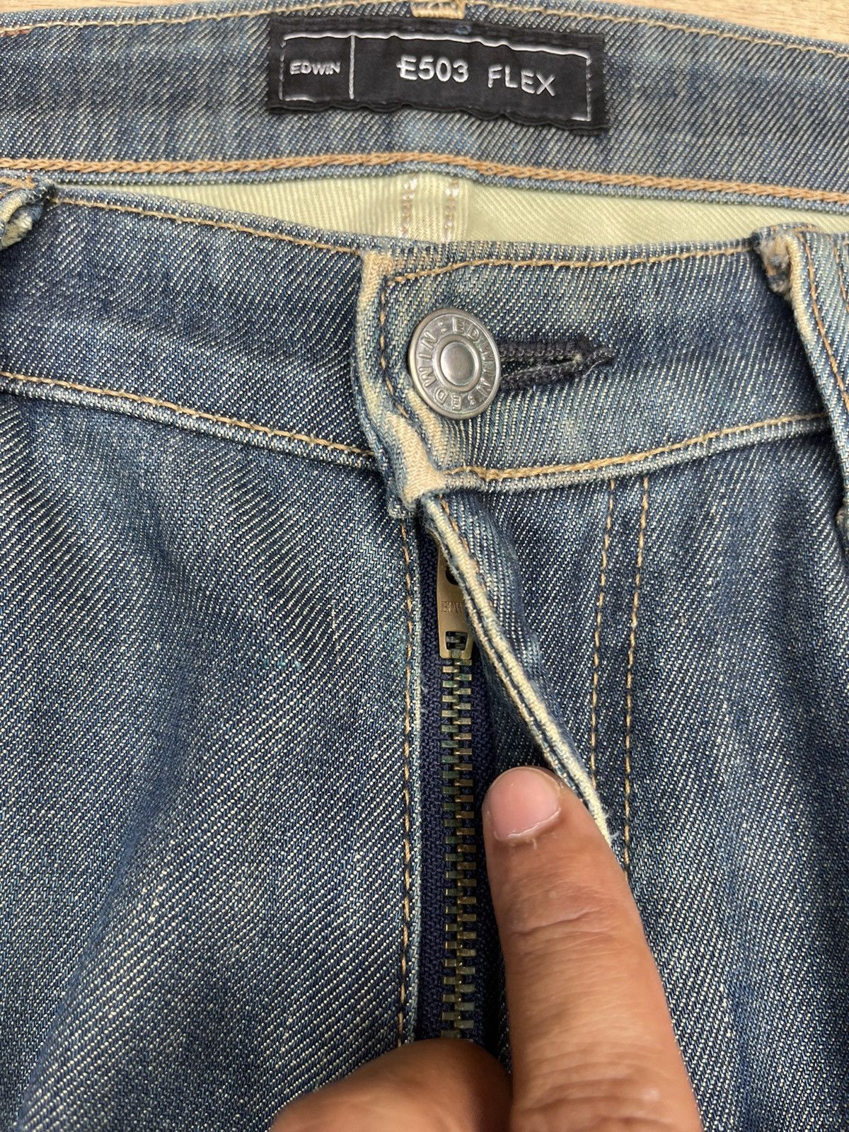 Edwin × Vintage Vintage Edwin 503 Flex Straight Cut Jeans Size US 33 - 8 Thumbnail