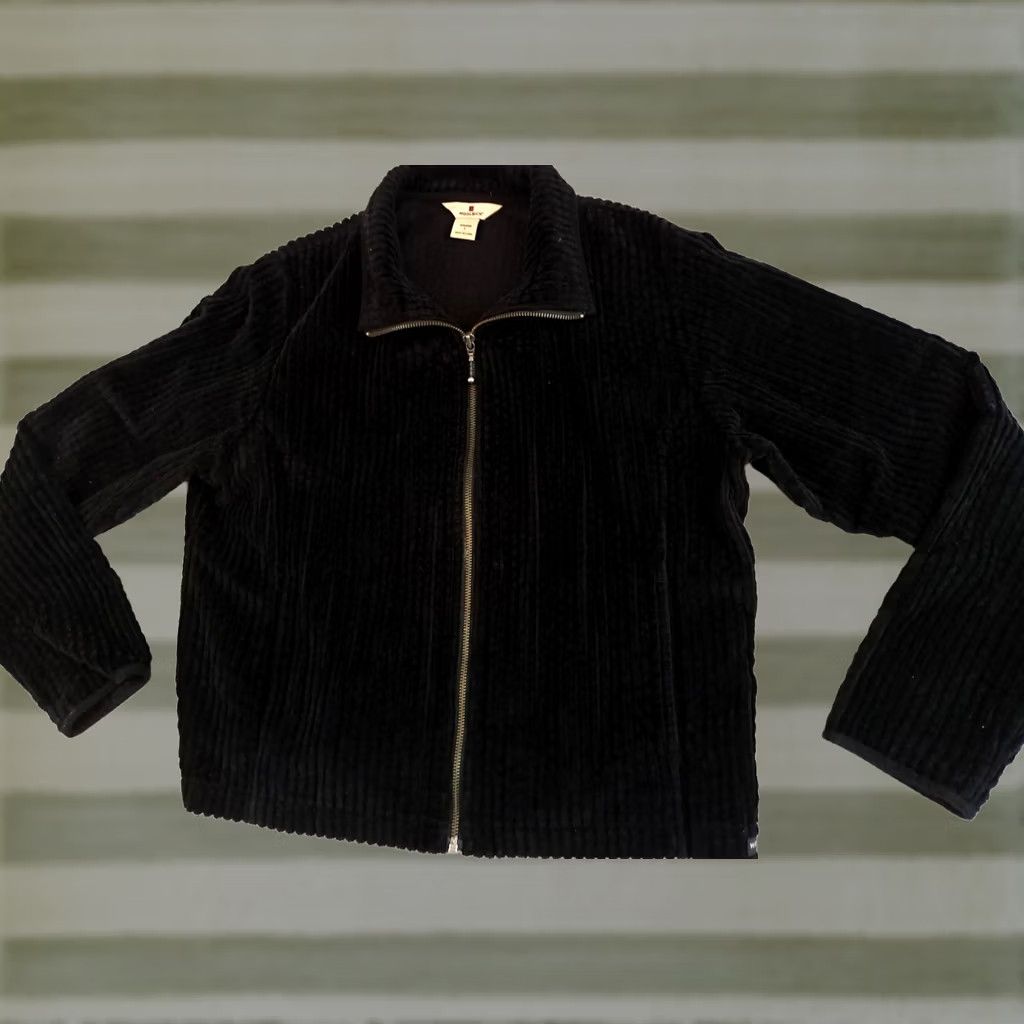 Vintage VINTAGE Woolrich Cardigan Women Ribbed Cotton Zipper Black Large Sweater Ladies Regular Cardigan 24in long 20in pit to pit Size L / US 10 / IT 46 - 1 Thumbnail