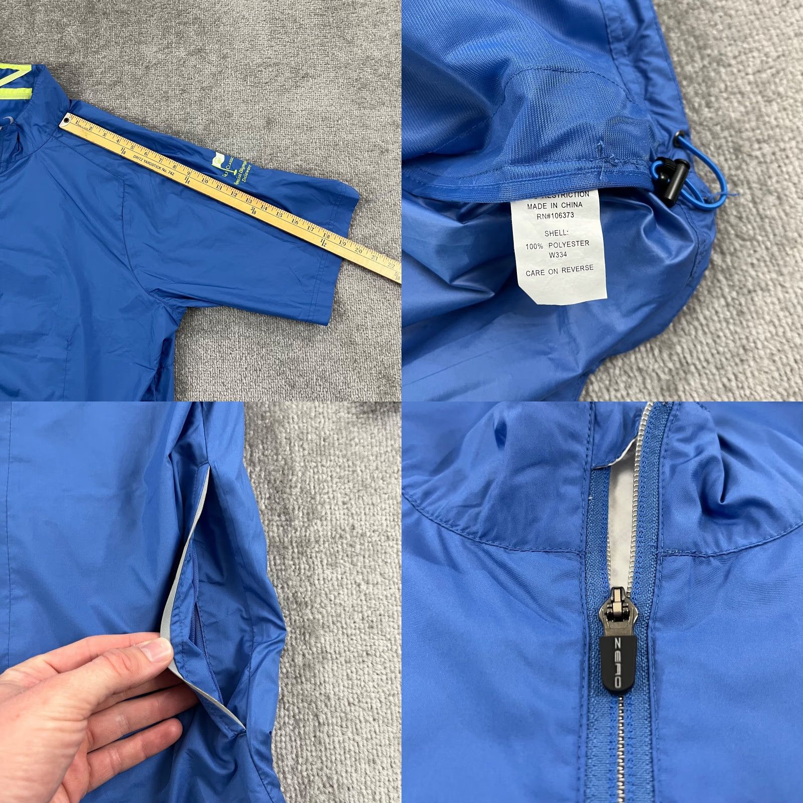 Vintage ZERO RESTRICTION Jacket Men XL Blue Bidermann DE Special Olympics 1/2 Sleeve Zip Size US XL / EU 56 / 4 - 8 Thumbnail