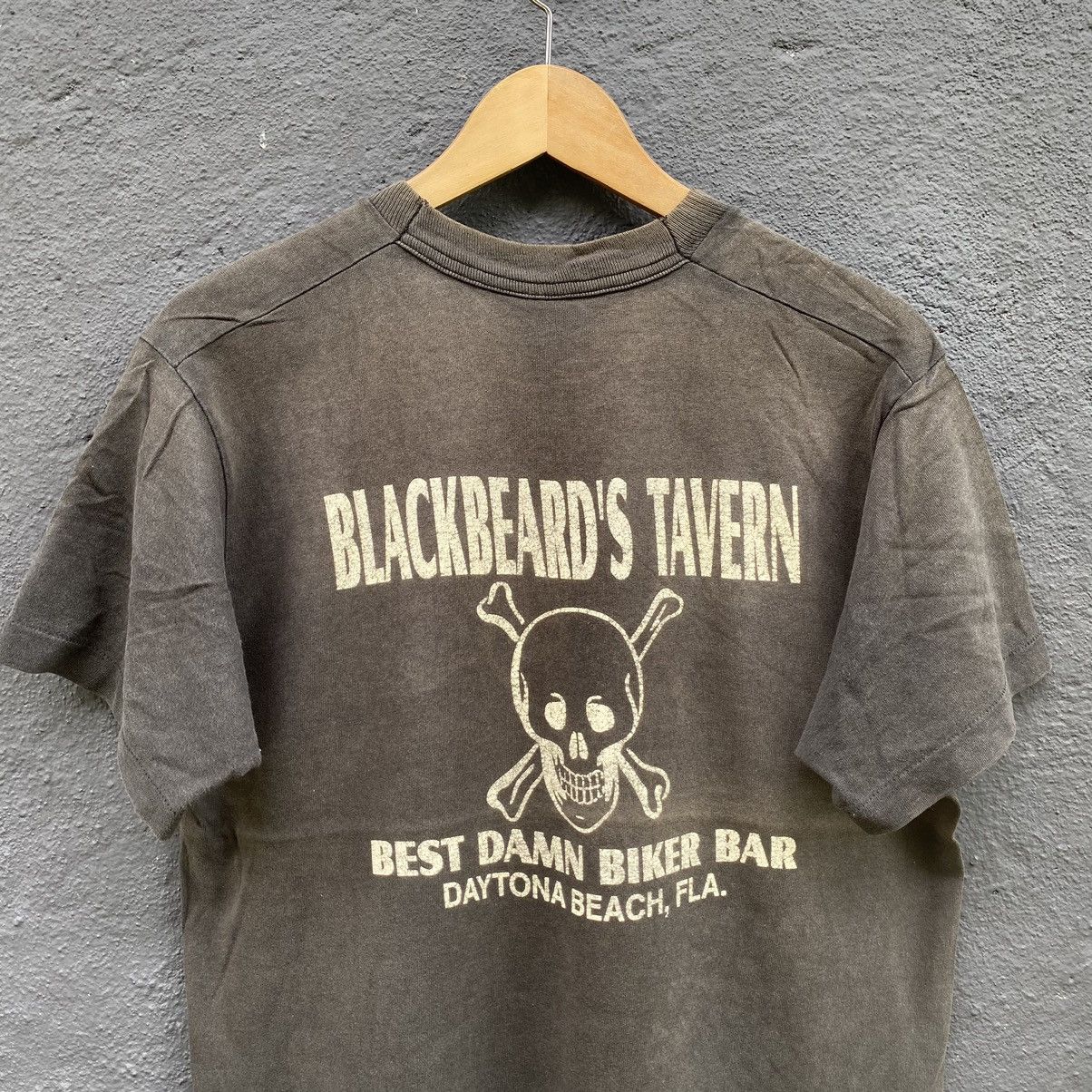Harley Davidson Thrashed Faded Vintage 90s Blackbeard Tavern ERD GRUNGE TEE Size US M / EU 48-50 / 2 - 2 Thumbnail