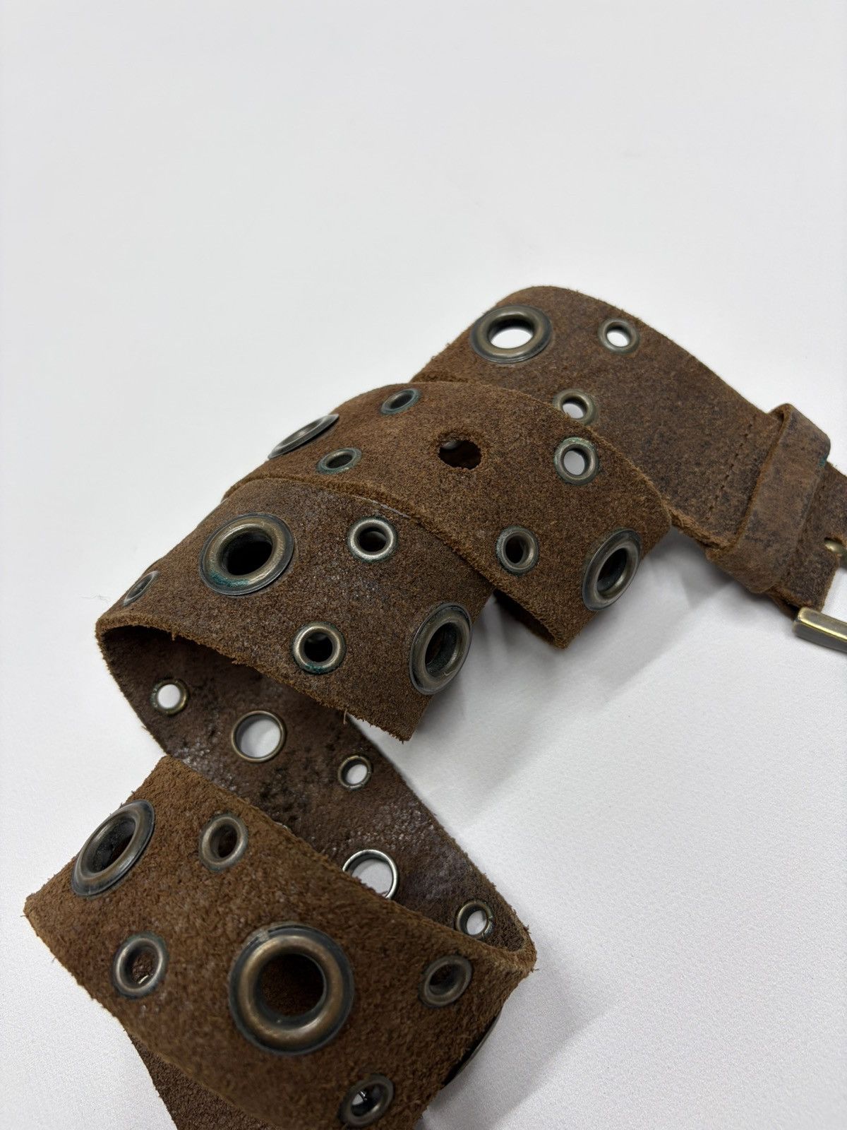 Hysteric Glamour Vintage Y2K Rhinestones Like Number Nine Punk Leather Belt Size 34 - 18 Thumbnail