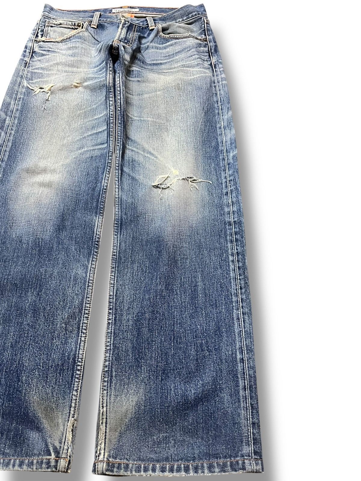Levi's Vintage Clothing Vintage Levi’s 503 Blue Indigo Ripped Distressed Denim Size US 33 - 4 Thumbnail