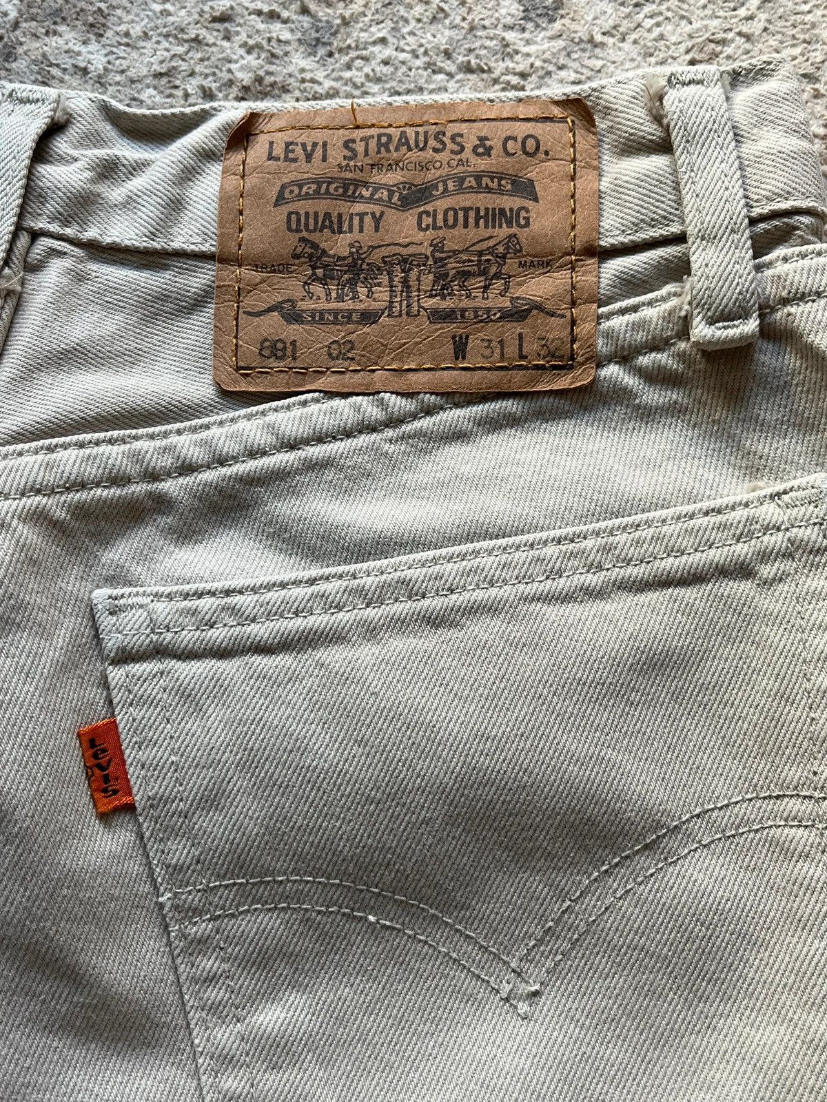 Levi's Levi’s 681 02 W 31 L 32 Beige 1998 Made in Spain Orange Tab Size US 31 - 12 Thumbnail