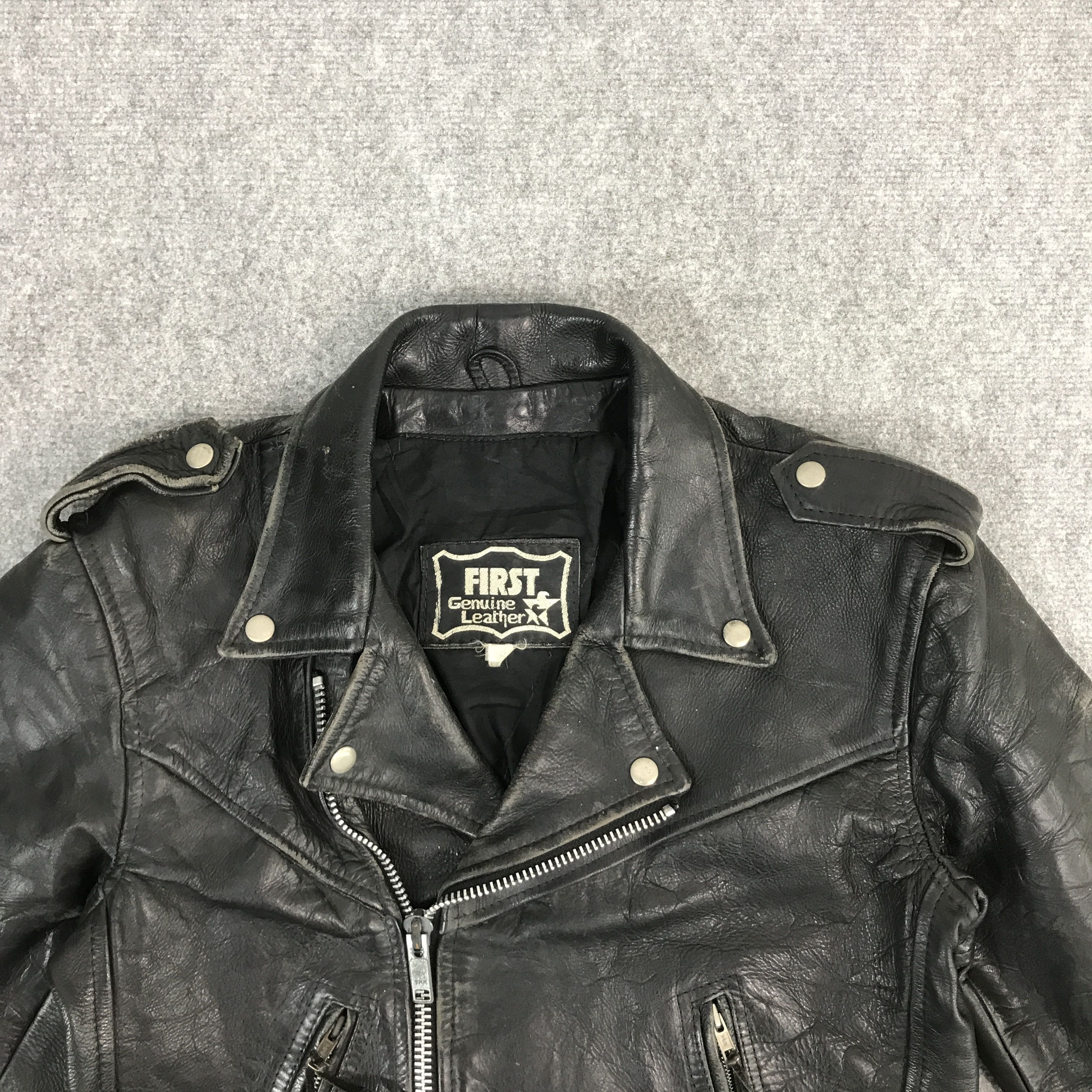 First MFG Co. × Japanese Brand FIRST DOUBLE COLLAR LEATHER JACKET Size US M / EU 48-50 / 2 - 3 Thumbnail
