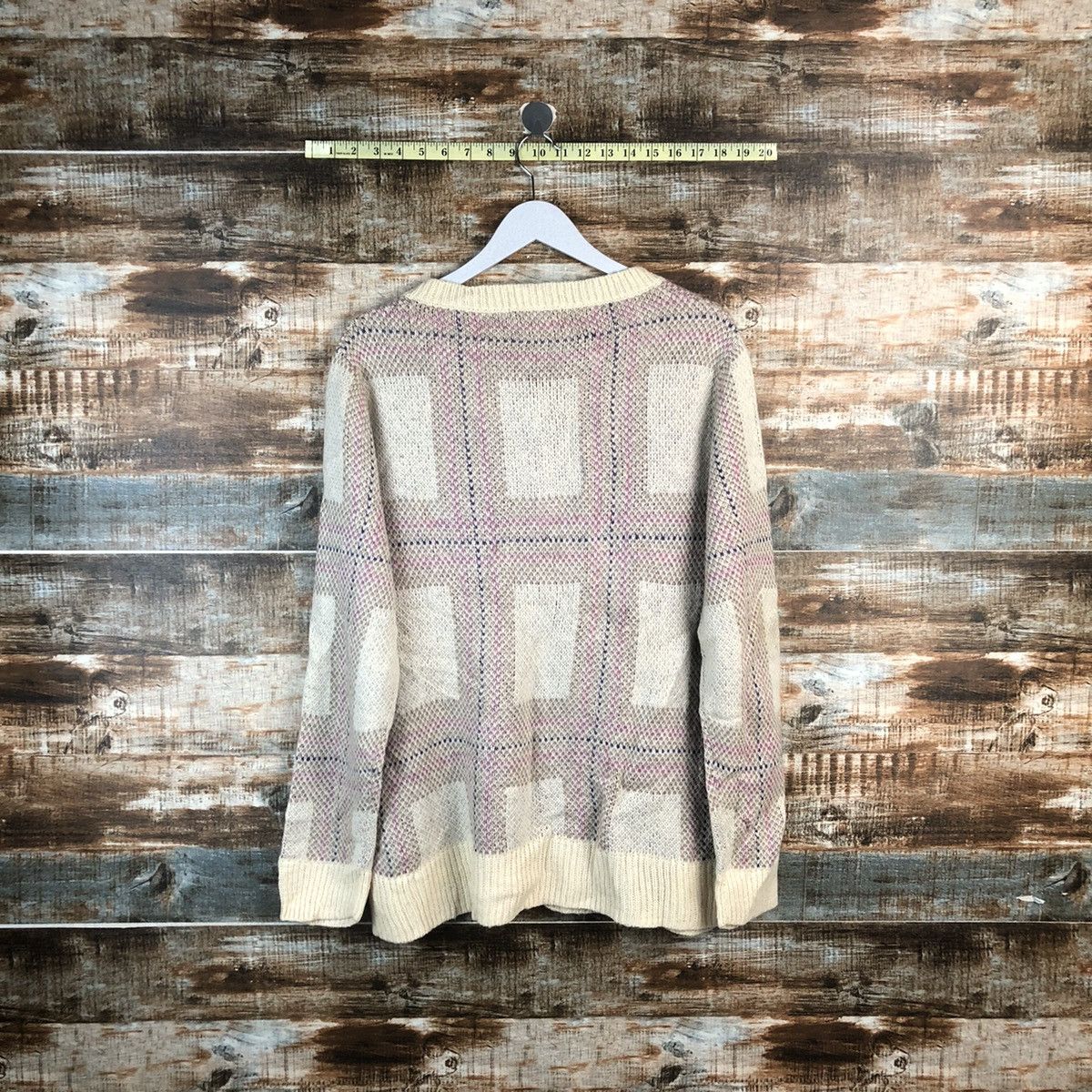 Vintage DLL Crocodille Brown Cardigan Knitwear #C040 Size US L / EU 52-54 / 3 - 14 Thumbnail